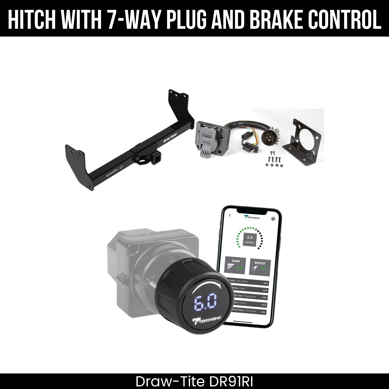 Draw Tite DR91RI Hitch With 7 Way Plug And Brake Control Bundle Featureimg