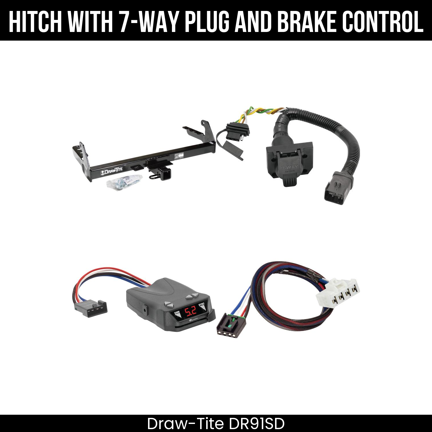 Trailer Hitch , 7-Way , Tekonsha Brakeman IV Brake Control