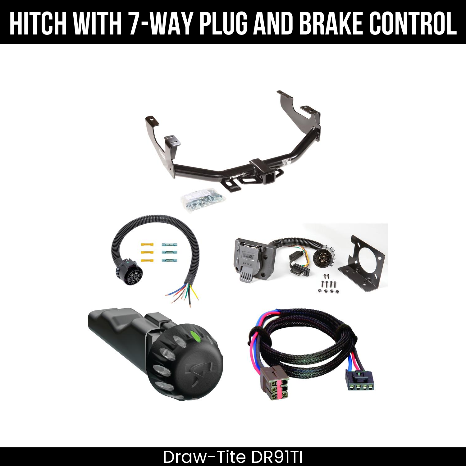 Draw Tite DR91TI Hitch With 7 Way Plug And Brake Control Bundle Featureimg