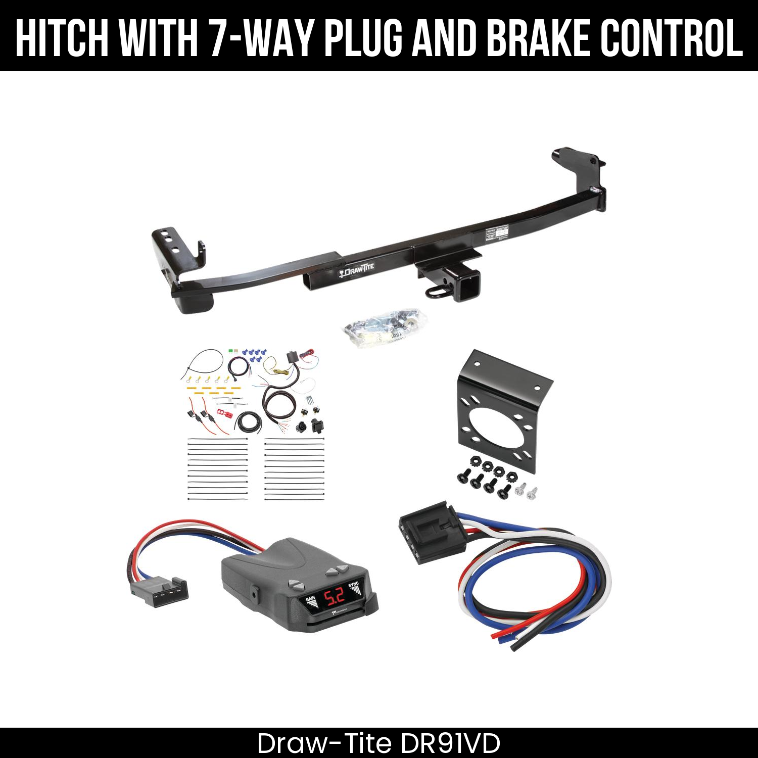 Trailer Hitch , 7-Way , Tekonsha Brakeman IV Brake Control