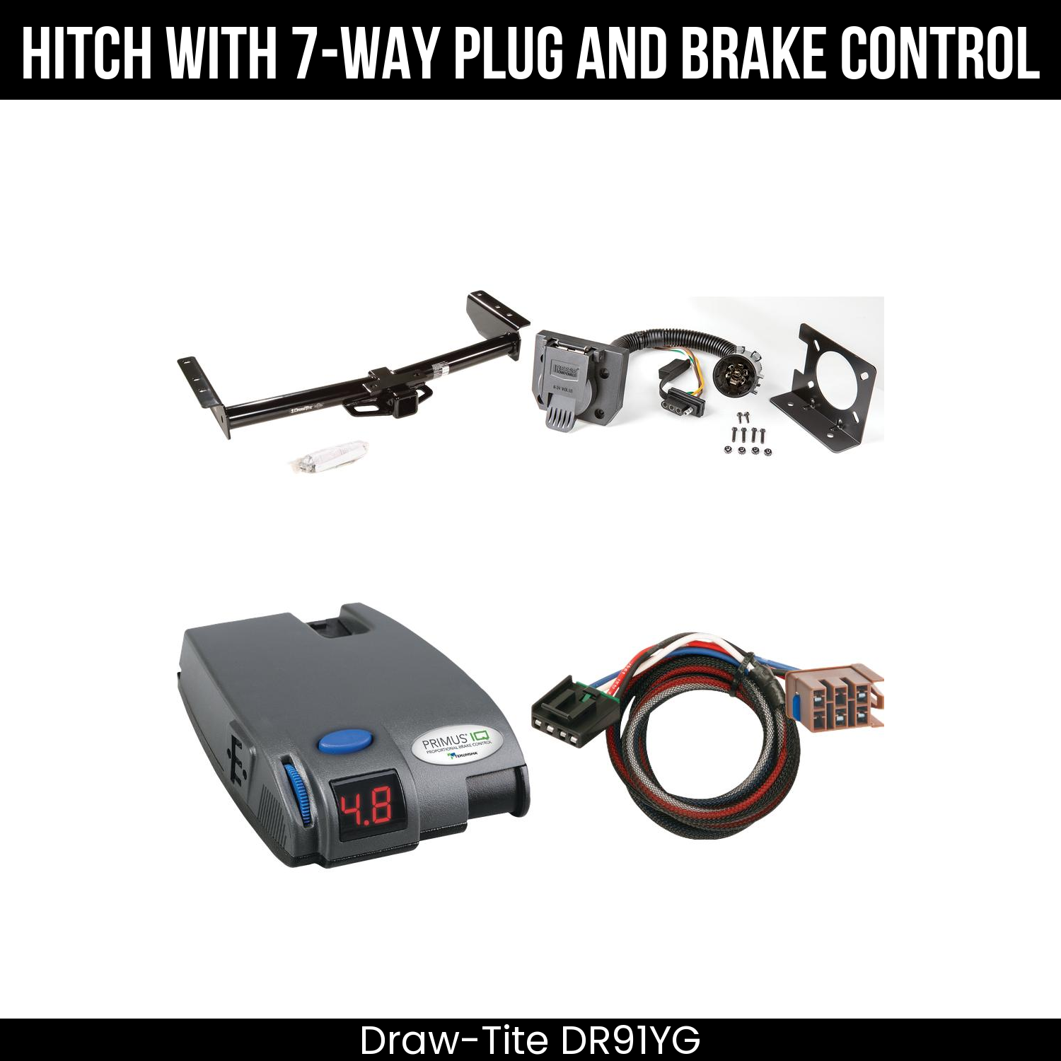 Trailer Hitch , 7-Way , Tekonsha Primus IQ Brake Control