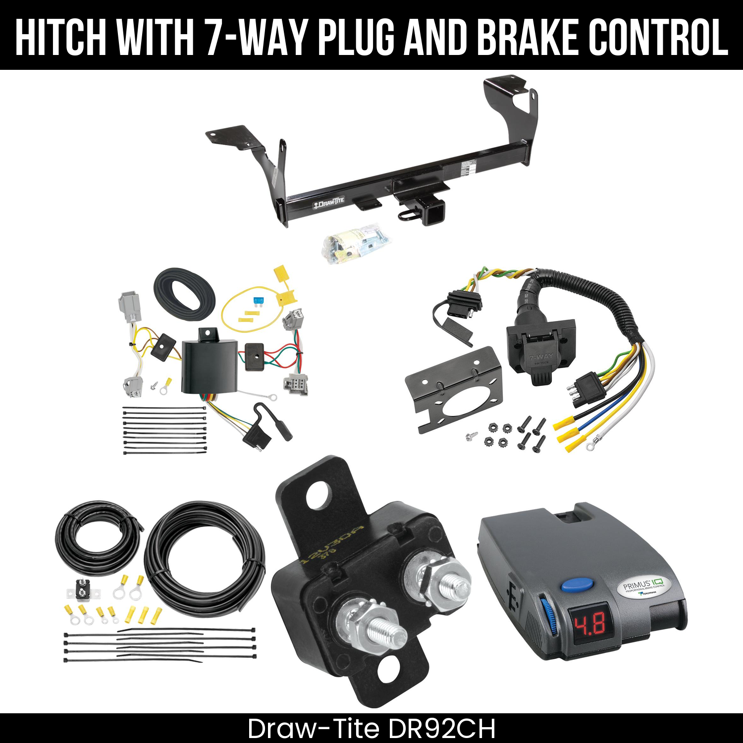 Trailer Hitch , 7-Way , Tekonsha Primus IQ Brake Control