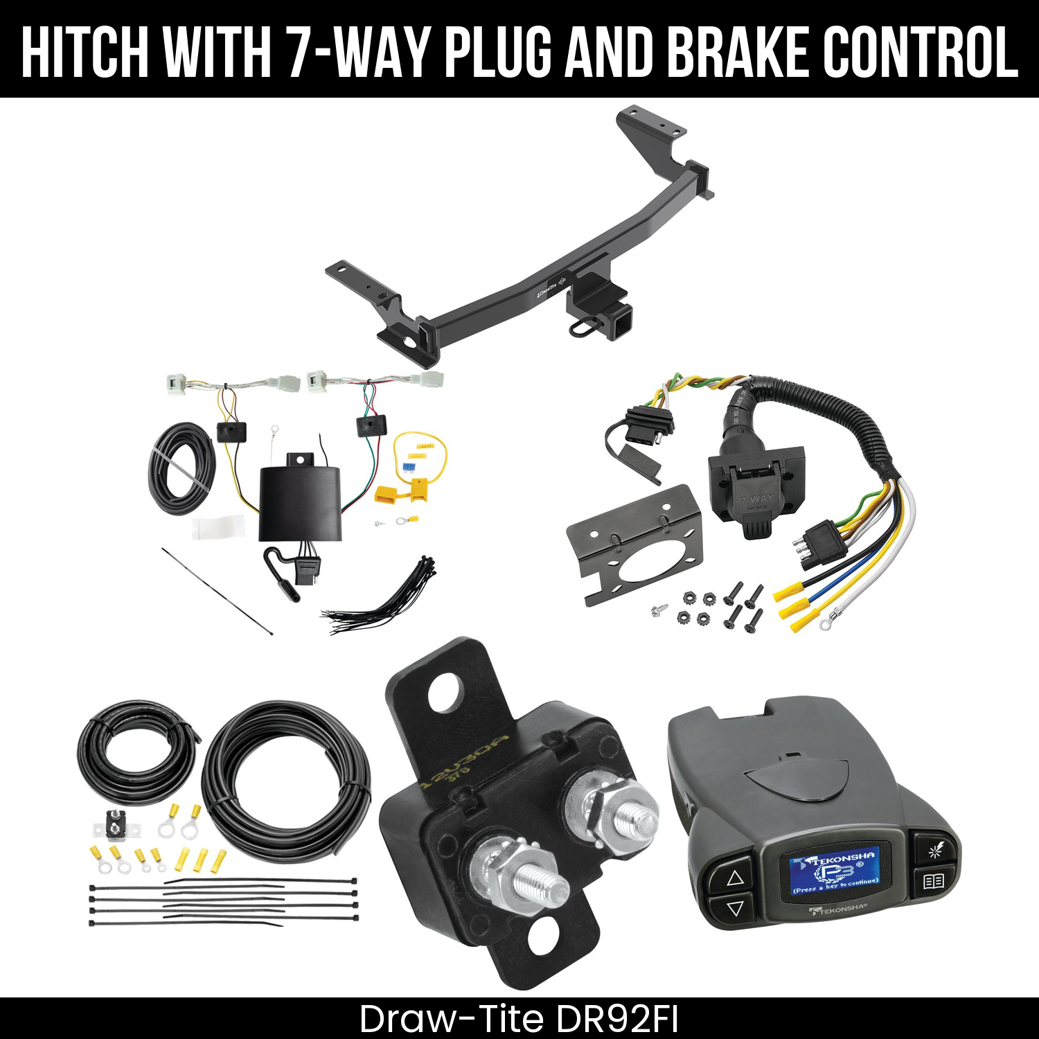 Draw Tite DR92FI Hitch With 7 Way Plug And Brake Control Bundle Featureimg