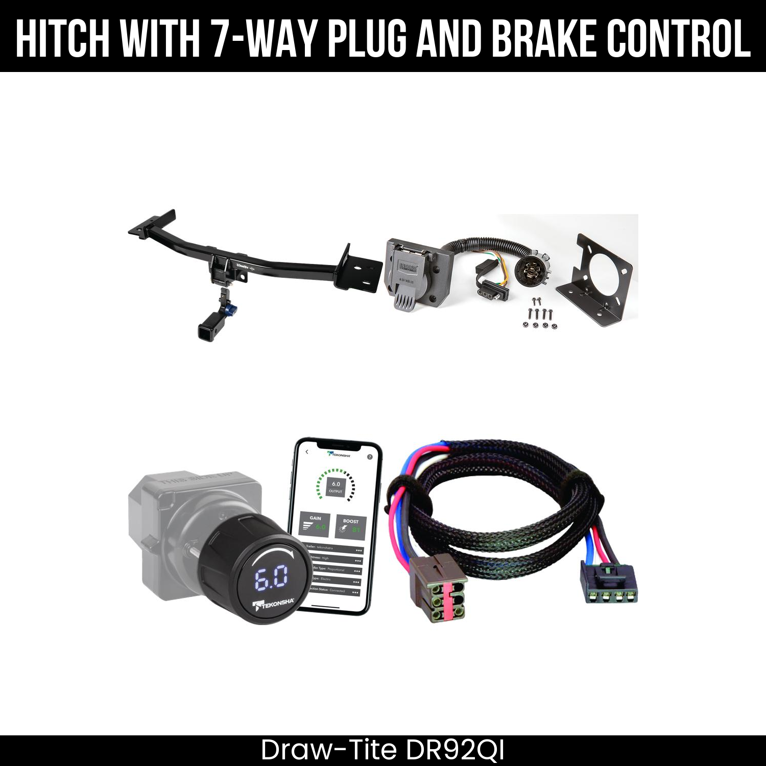 Draw Tite DR92QI Hitch With 7 Way Plug And Brake Control Bundle Featureimg