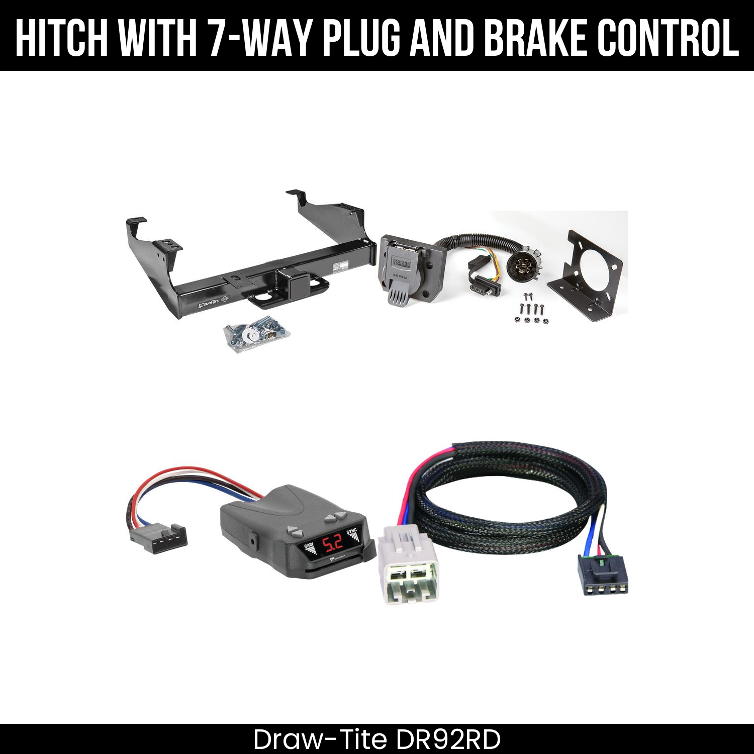 Trailer Hitch , 7-Way , Tekonsha Brakeman IV Brake Control