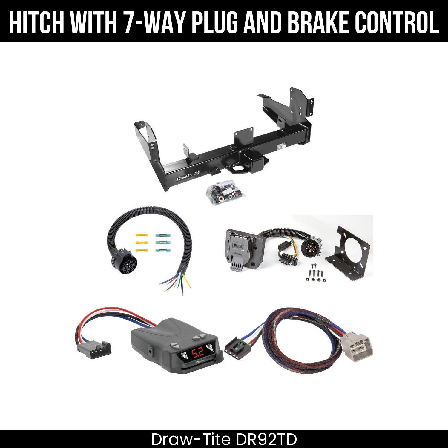 Trailer Hitch , 7-Way , Tekonsha Brakeman IV Brake Control