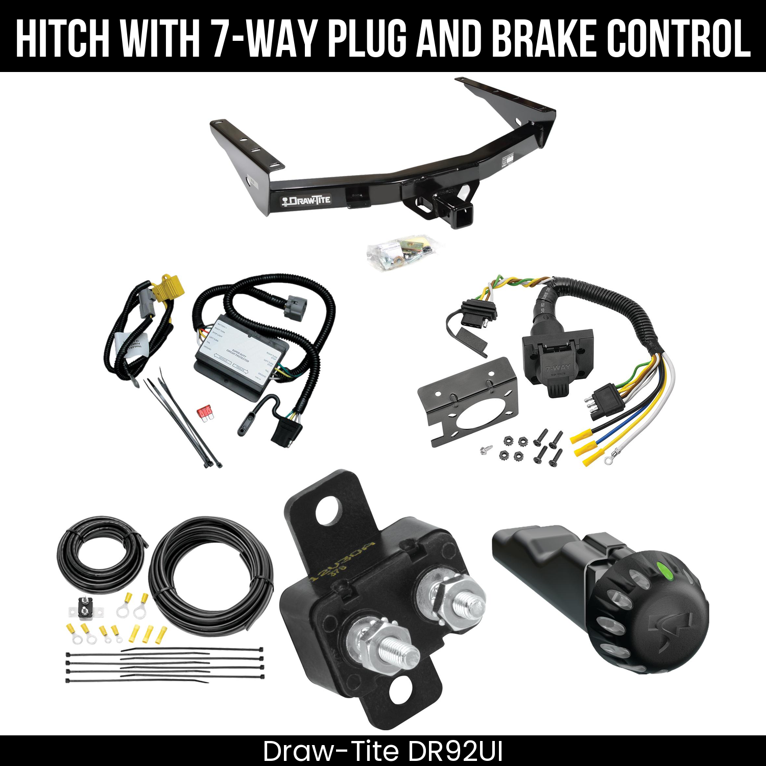 Draw Tite DR92UI Hitch With 7 Way Plug And Brake Control Bundle Featureimg