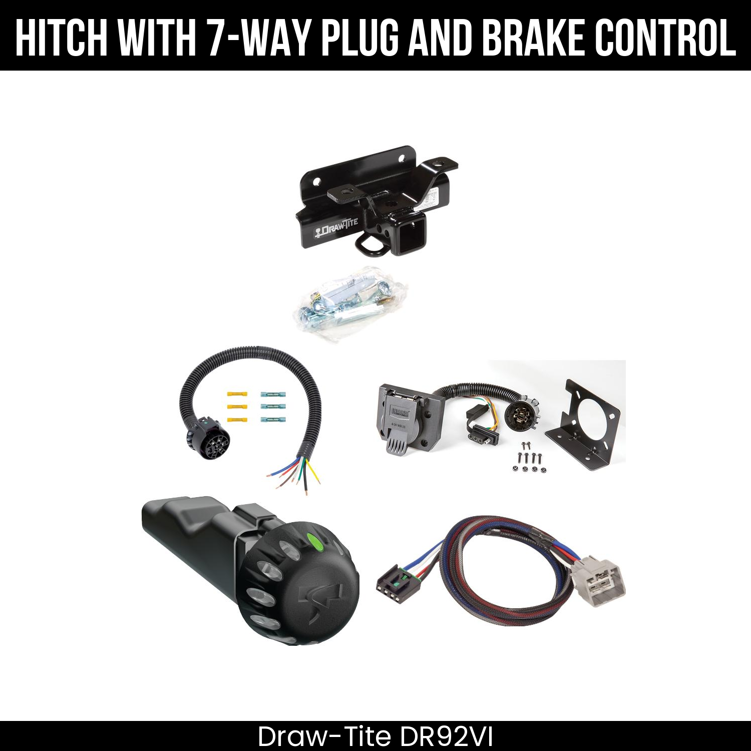 Draw Tite DR92VI Hitch With 7 Way Plug And Brake Control Bundle Featureimg