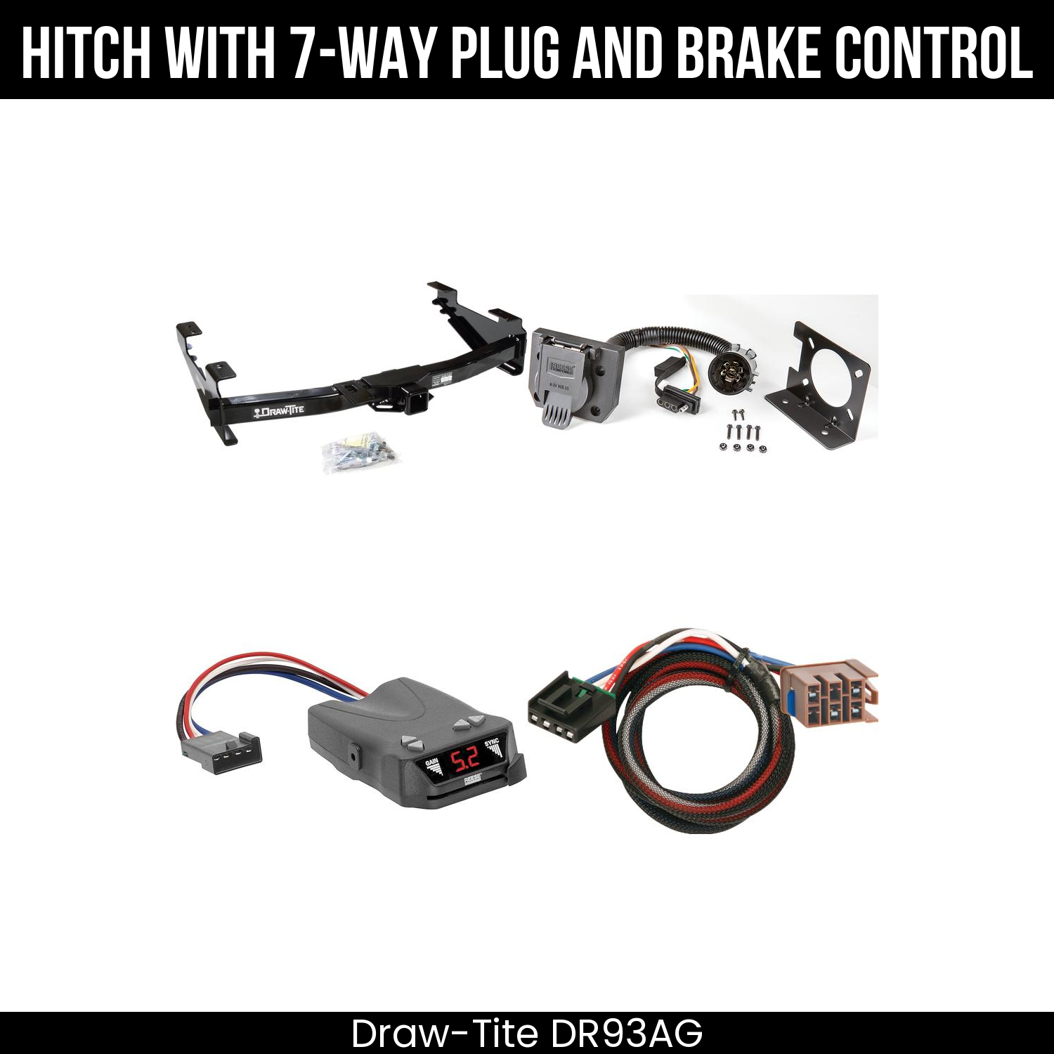 Trailer Hitch , 7-Way , Reese Brakeman IV Brake Control