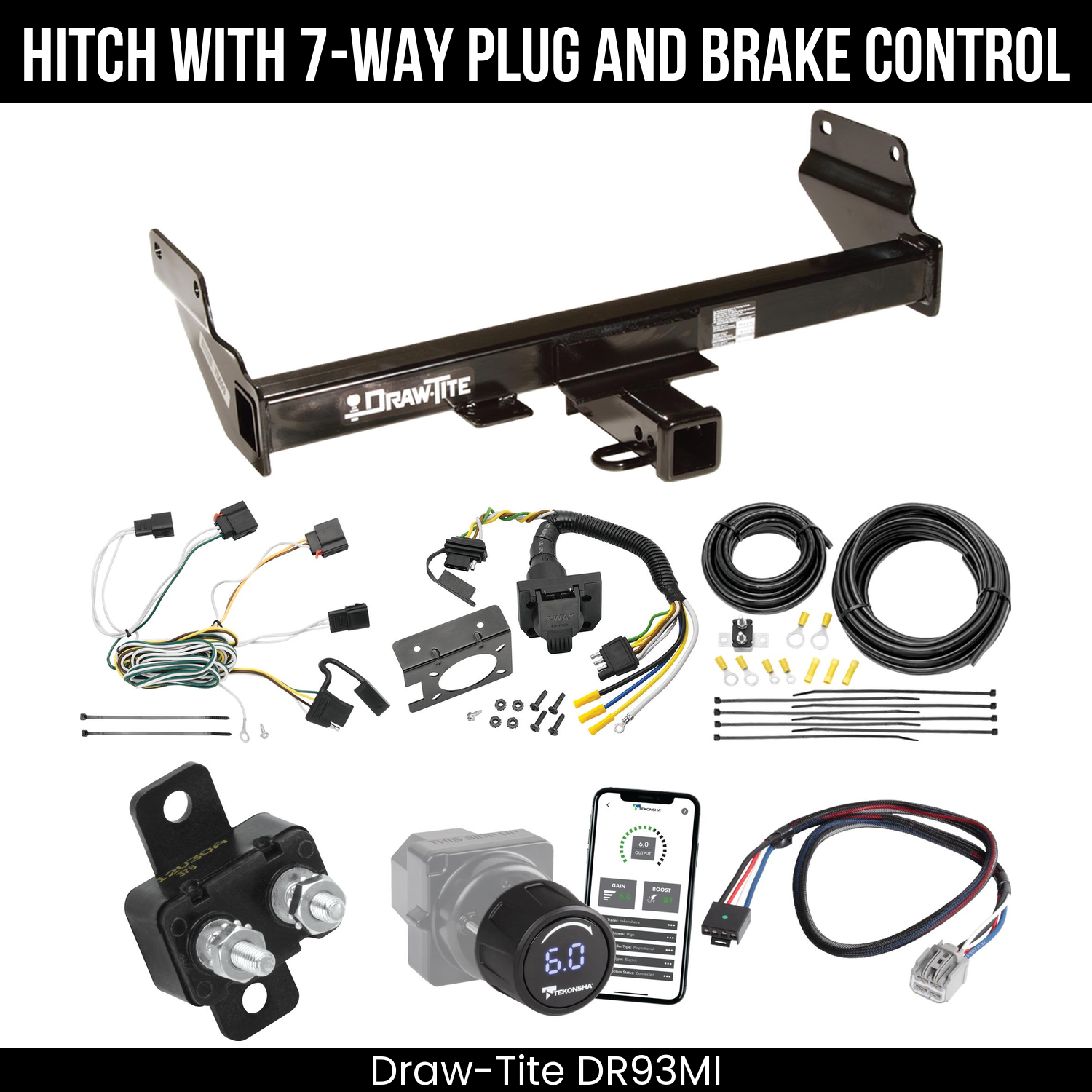 Draw Tite DR93MI Hitch With 7 Way Plug And Brake Control Bundle Featureimg