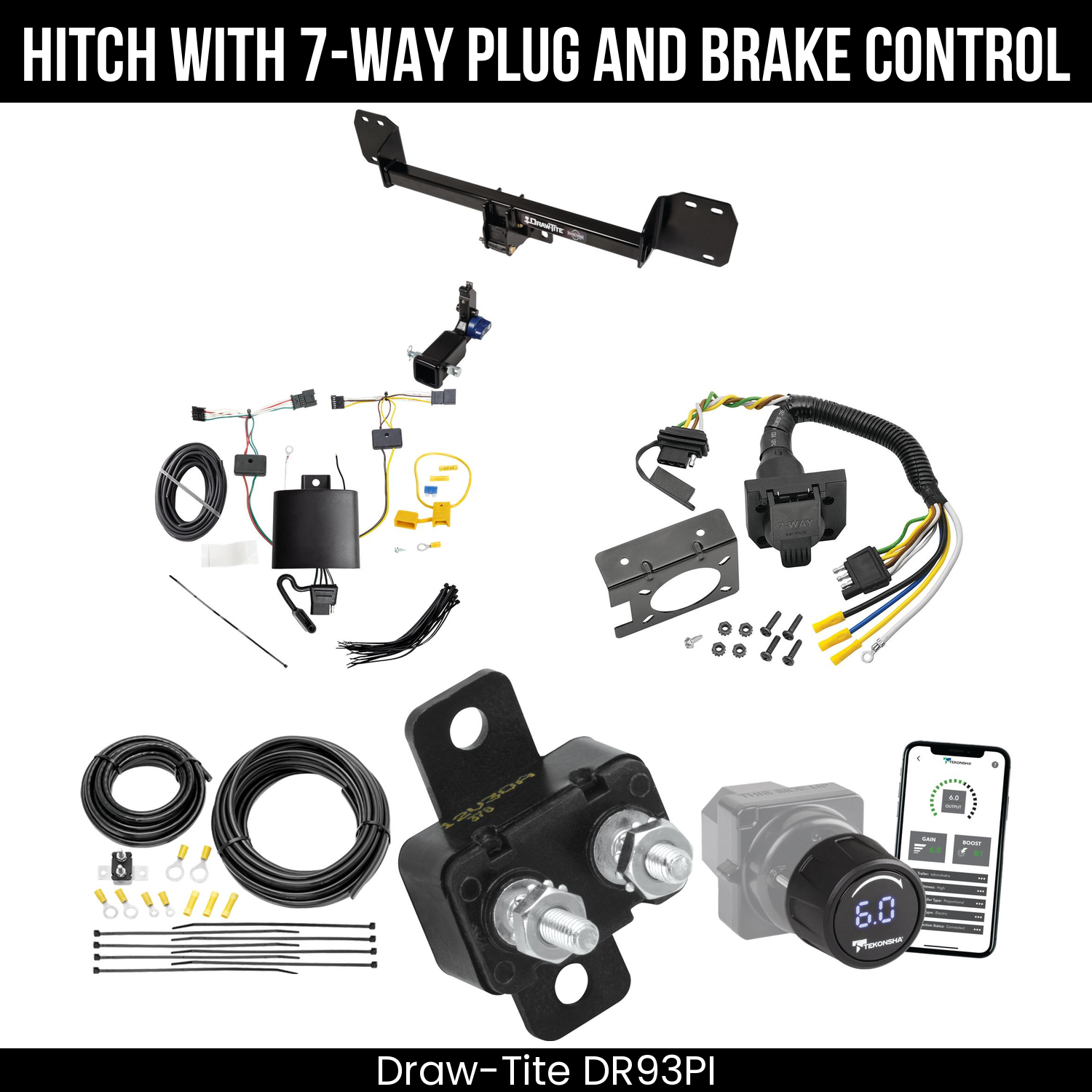Draw Tite DR93PI Hitch With 7 Way Plug And Brake Control Bundle Featureimg