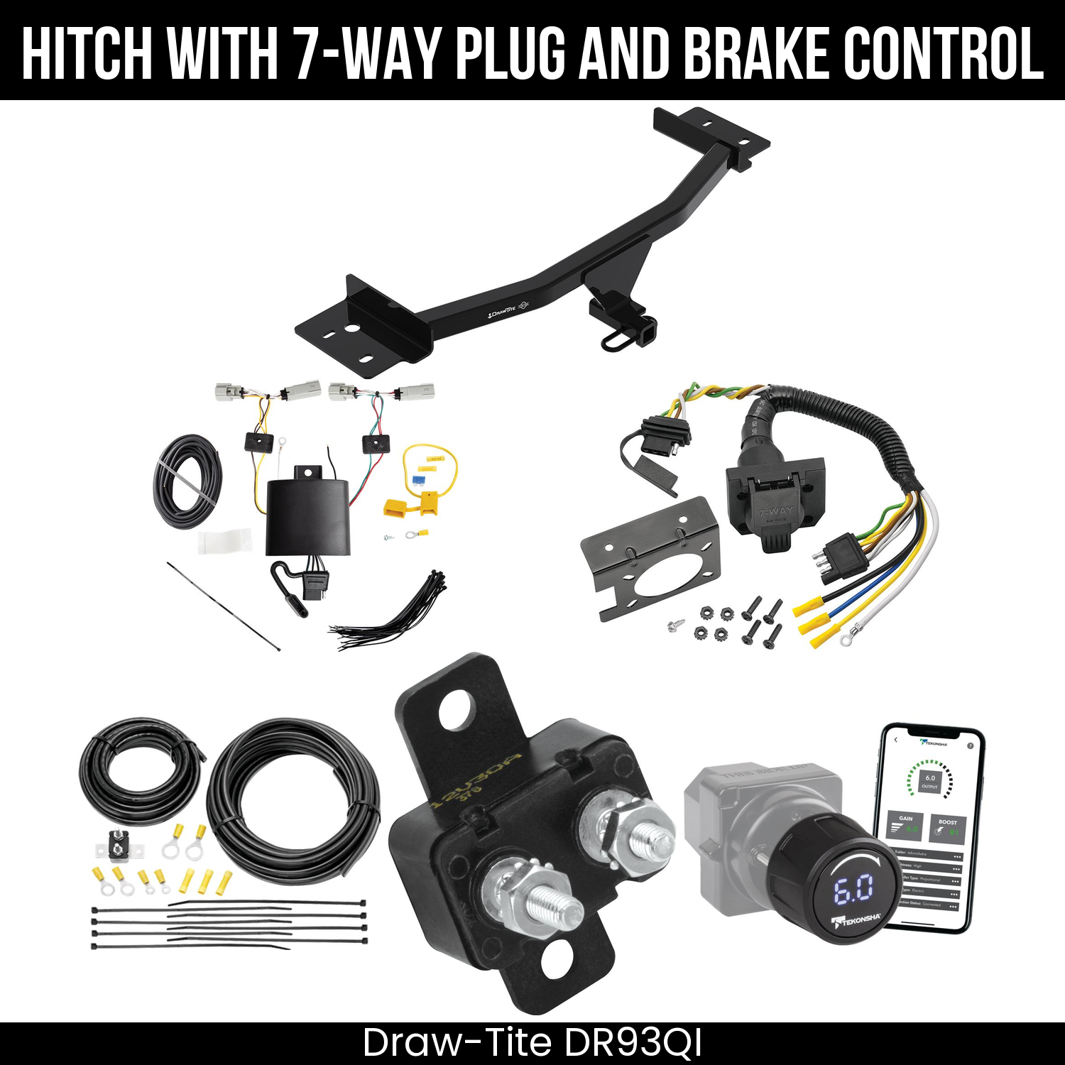 Draw Tite DR93QI Hitch With 7 Way Plug And Brake Control Bundle Featureimg
