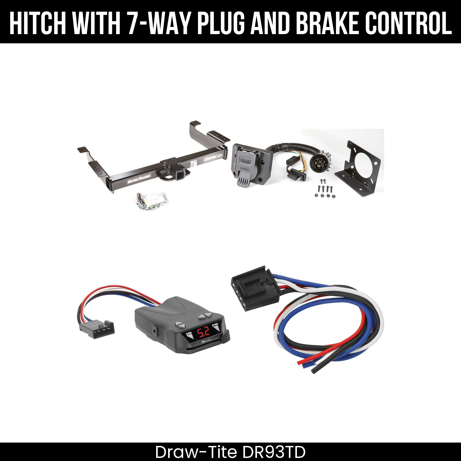 Trailer Hitch , 7-Way , Tekonsha Brakeman IV Brake Control