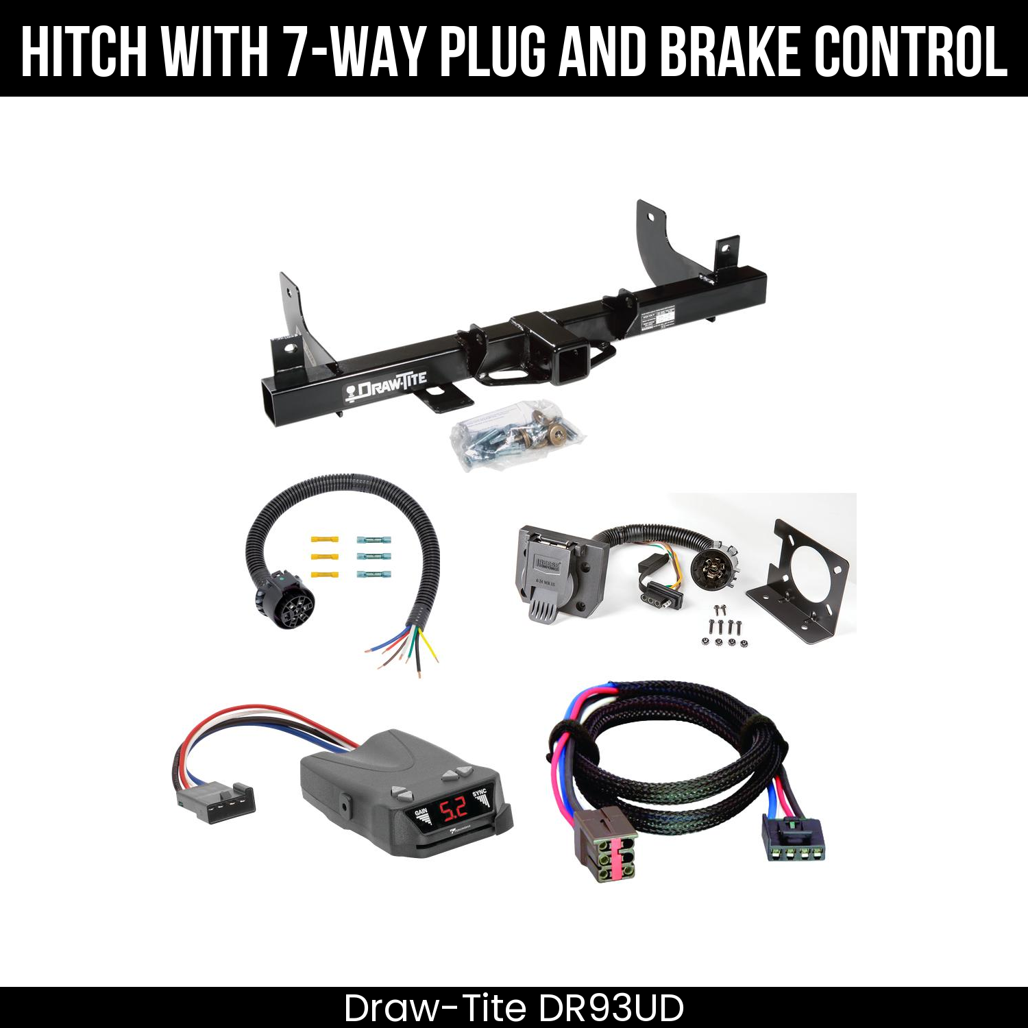 Trailer Hitch , 7-Way , Tekonsha Brakeman IV Brake Control