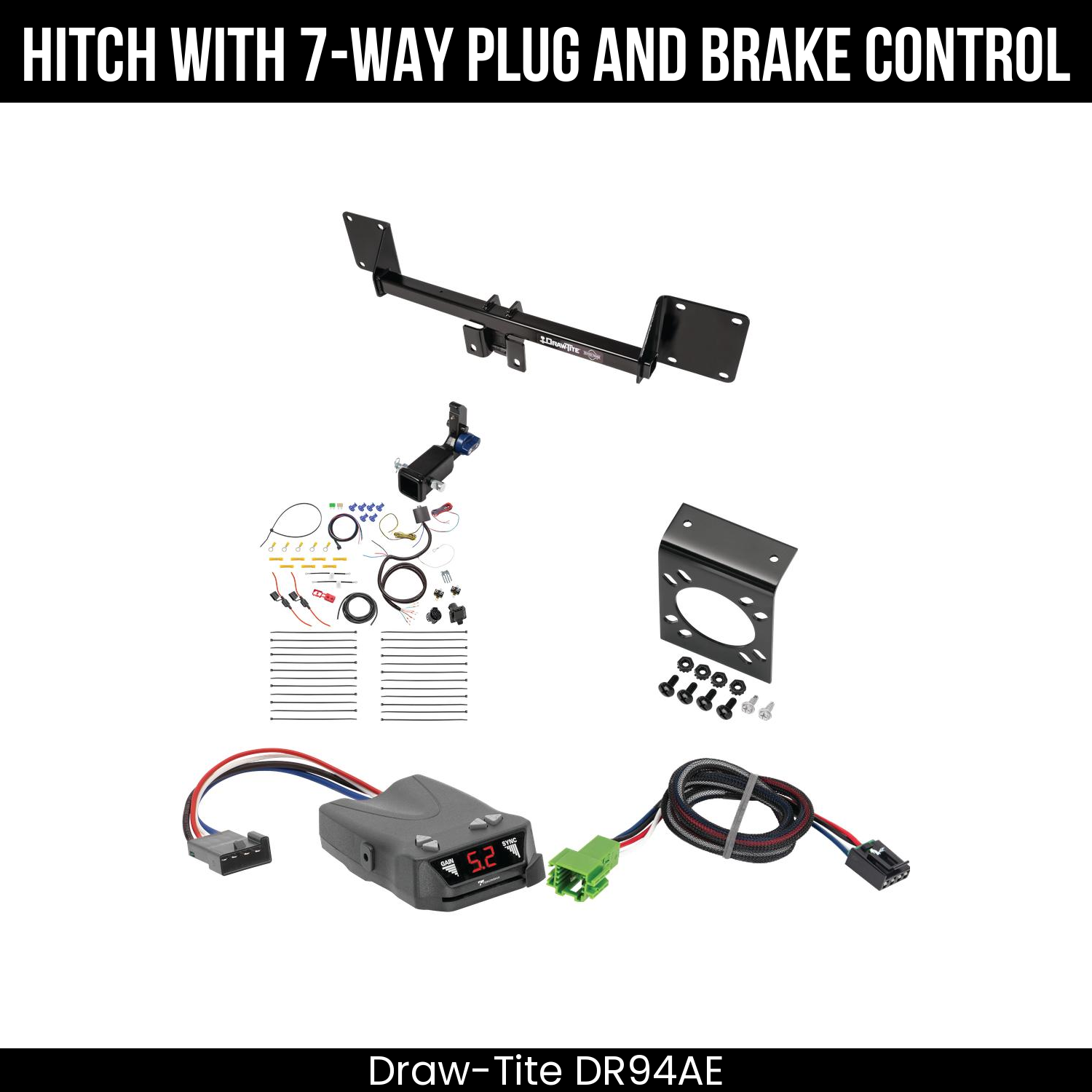 Trailer Hitch , 7-Way , Tekonsha Brakeman IV Brake Control