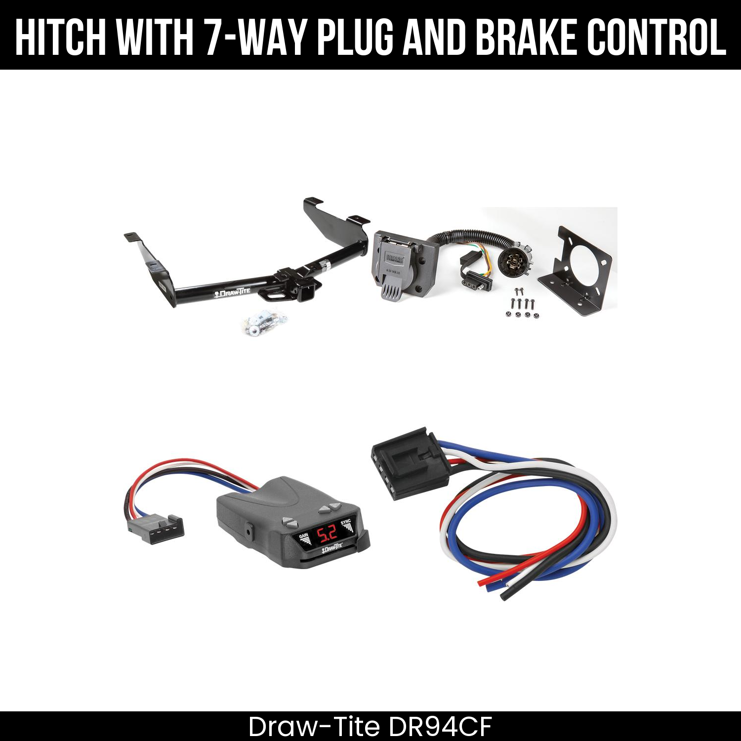 Trailer Hitch , 7-Way , Draw-Tite Activator IV Brake Control