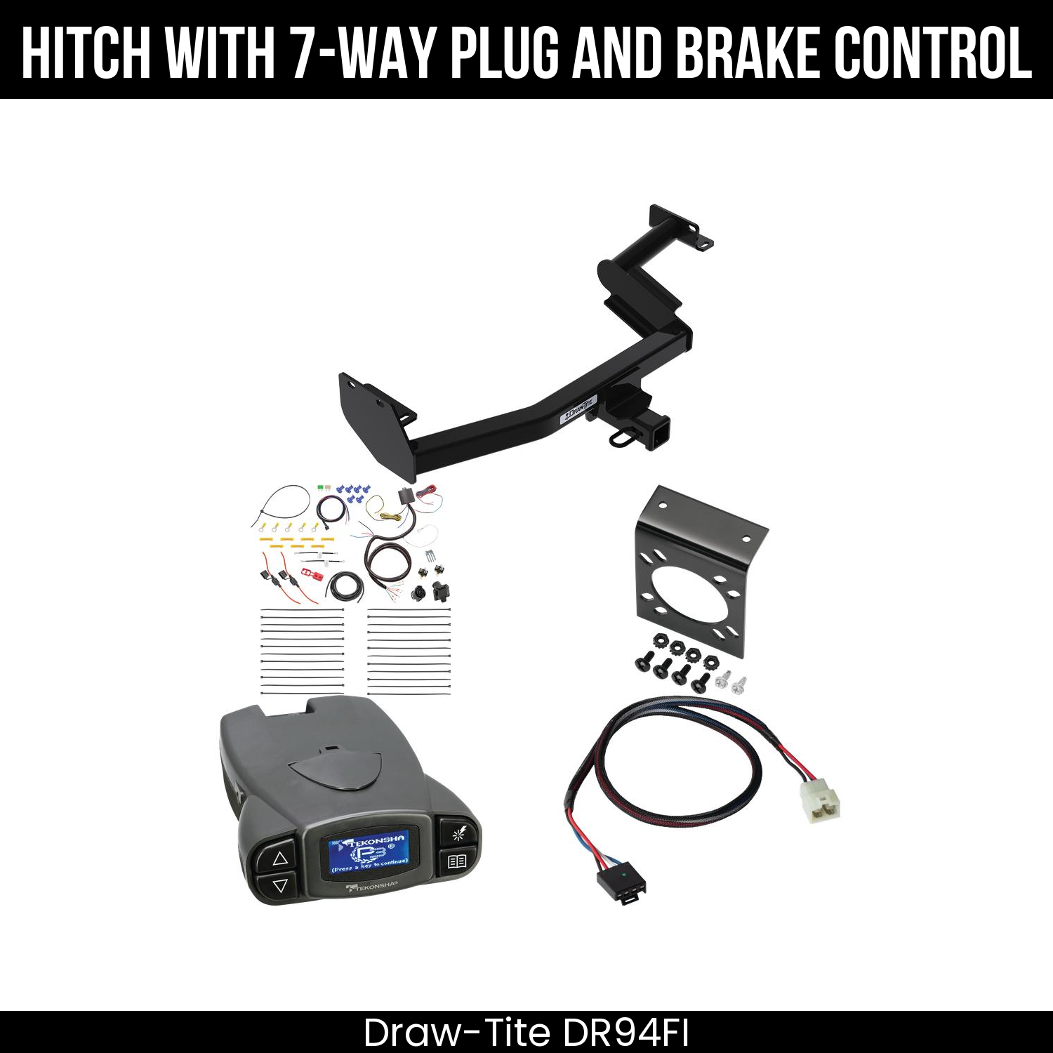 Draw Tite DR94FI Hitch With 7 Way Plug And Brake Control Bundle Featureimg