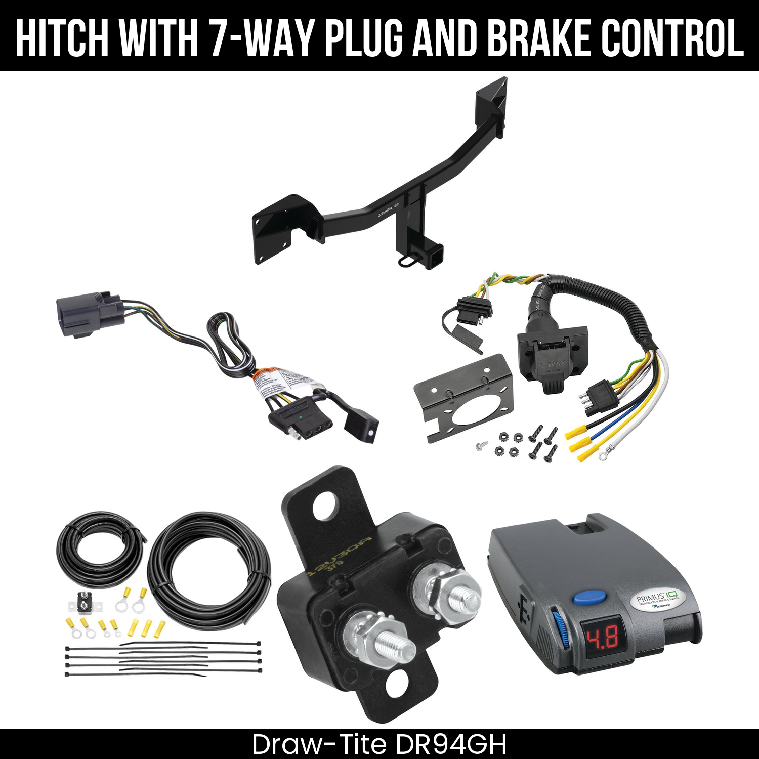 Trailer Hitch , 7-Way , Tekonsha Primus IQ Brake Control