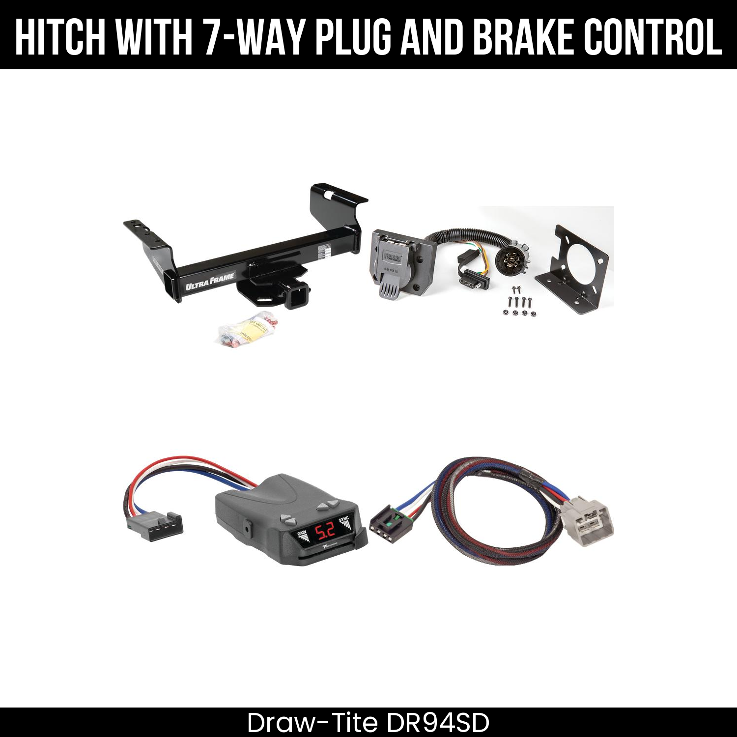 Trailer Hitch , 7-Way , Tekonsha Brakeman IV Brake Control