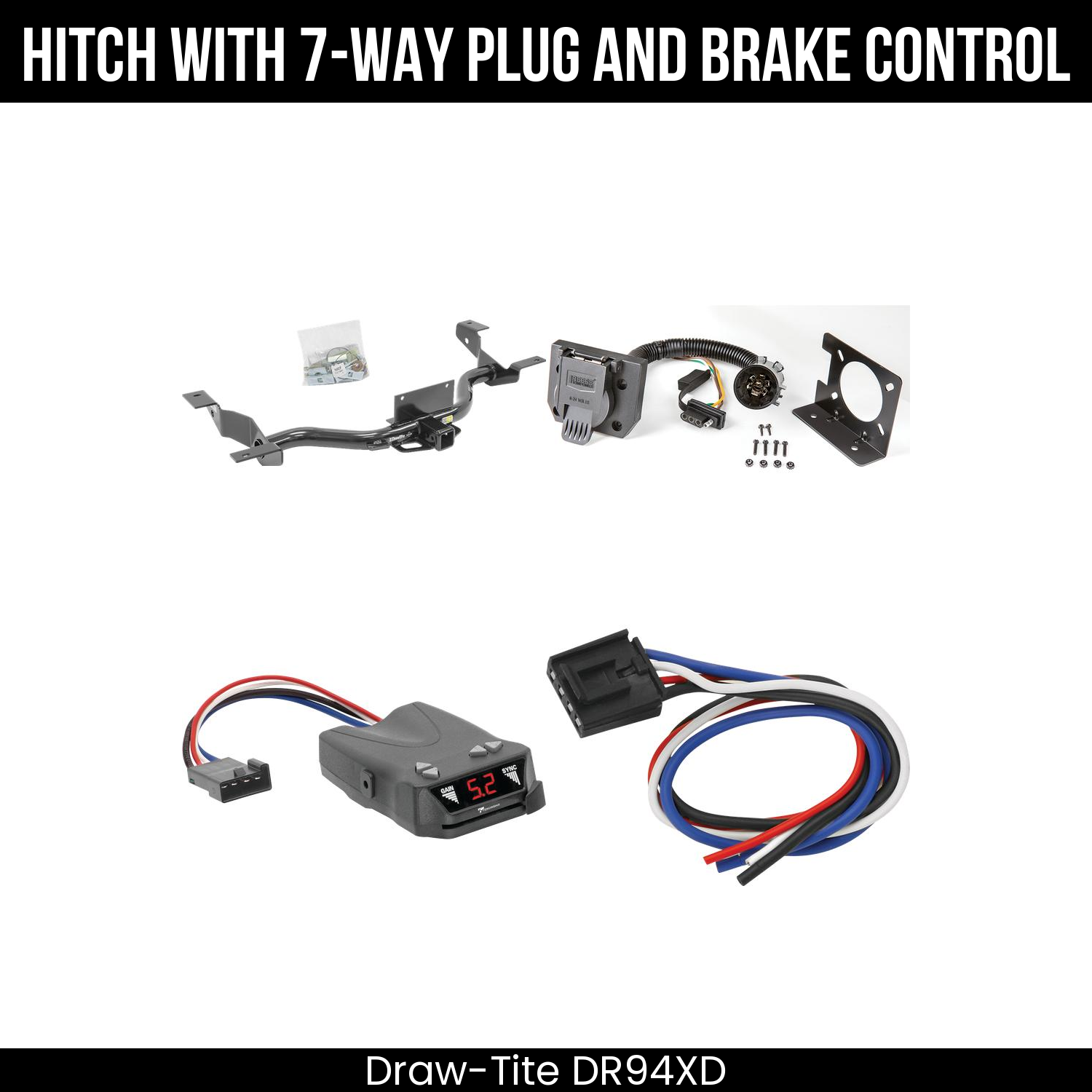 Trailer Hitch , 7-Way , Tekonsha Brakeman IV Brake Control