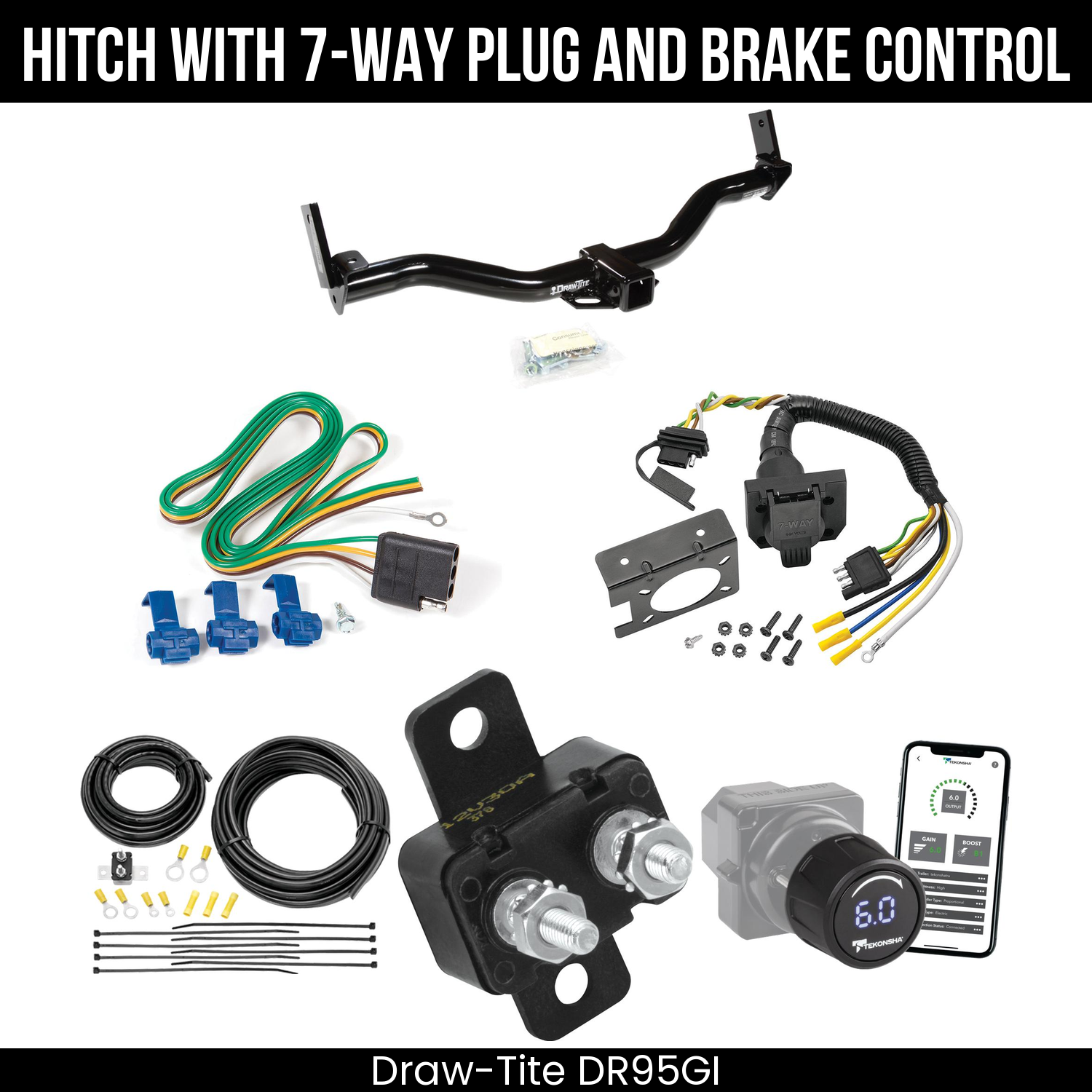 Draw Tite DR95GI Hitch With 7 Way Plug And Brake Control Bundle Featureimg