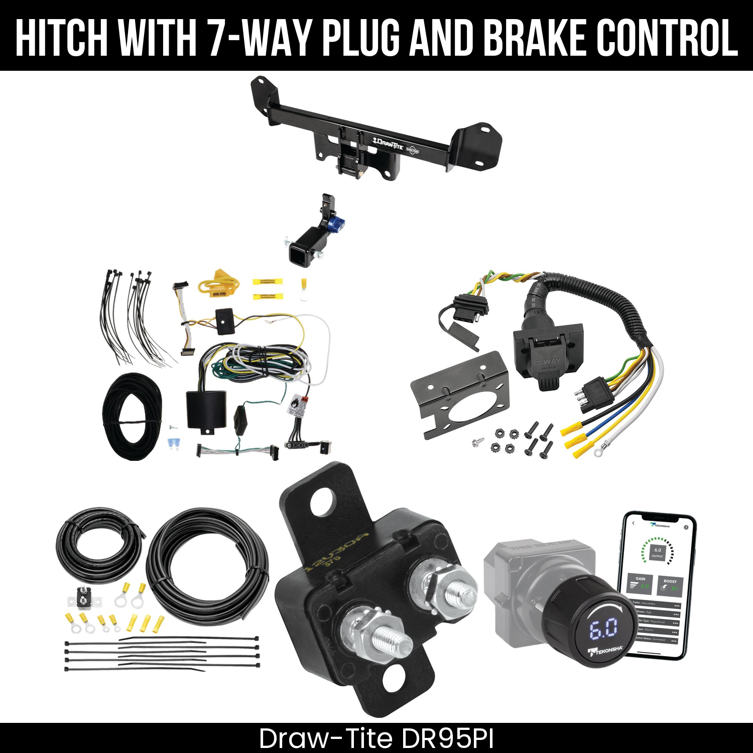 Draw Tite DR95PI Hitch With 7 Way Plug And Brake Control Bundle Featureimg