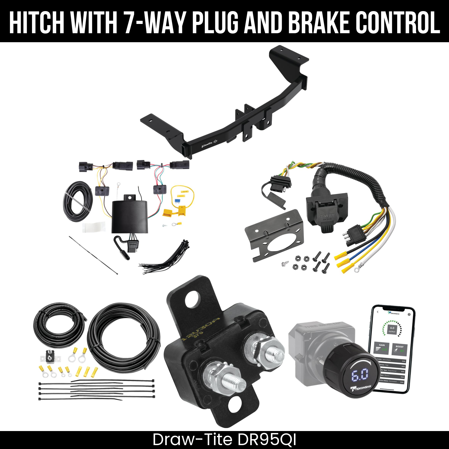 Draw Tite DR95QI Hitch With 7 Way Plug And Brake Control Bundle Featureimg