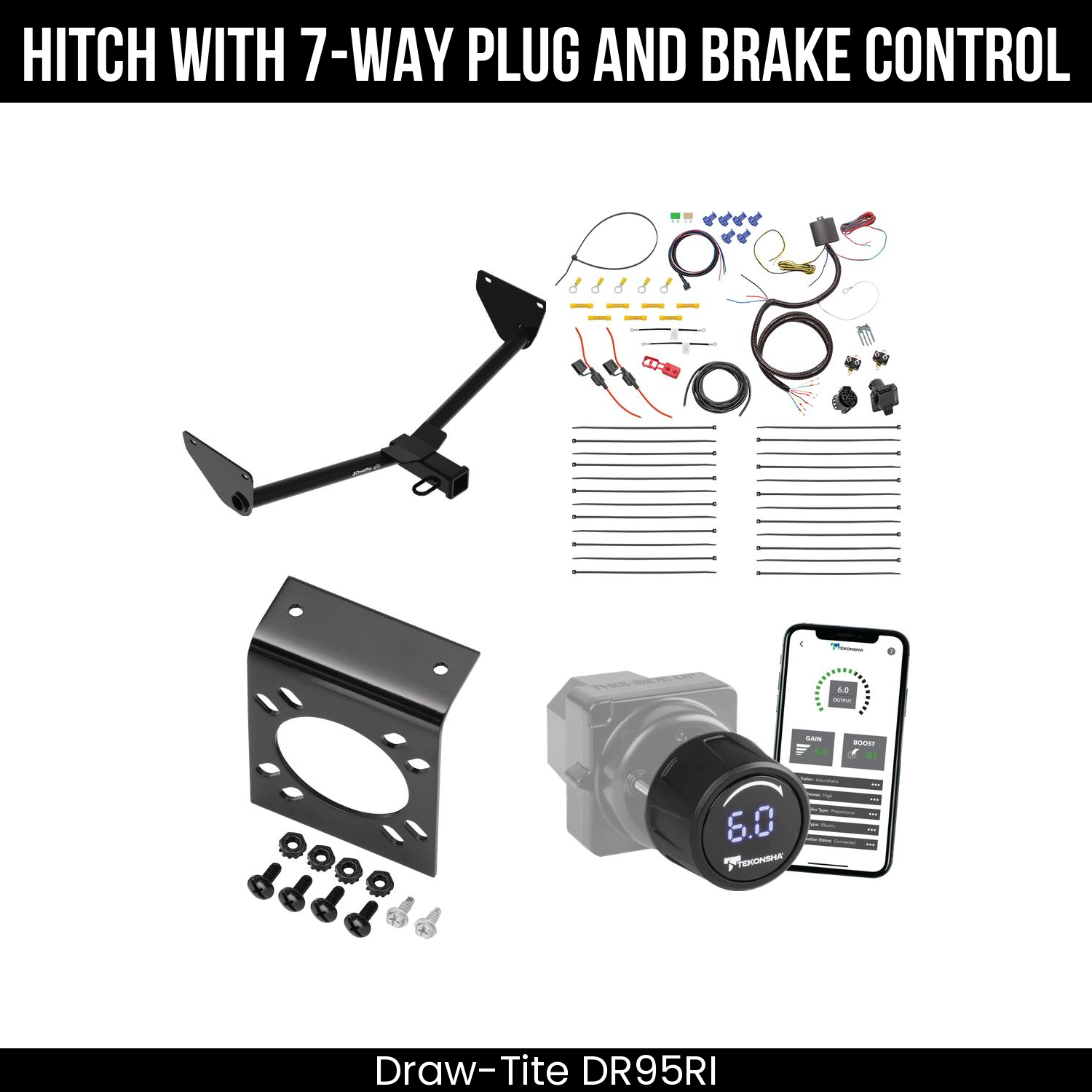 Draw Tite DR95RI Hitch With 7 Way Plug And Brake Control Bundle Featureimg