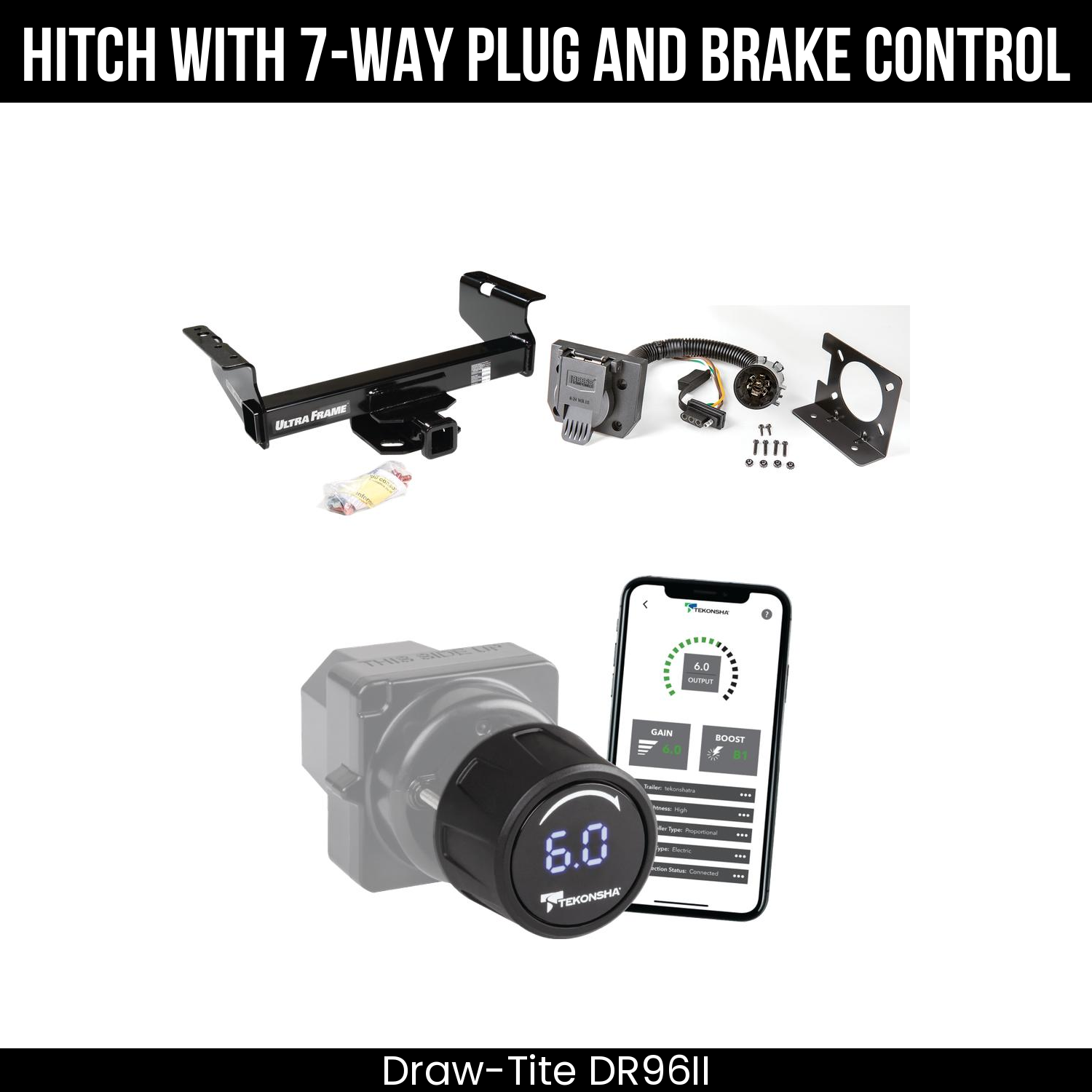 Draw Tite DR96II Hitch With 7 Way Plug And Brake Control Bundle Featureimg