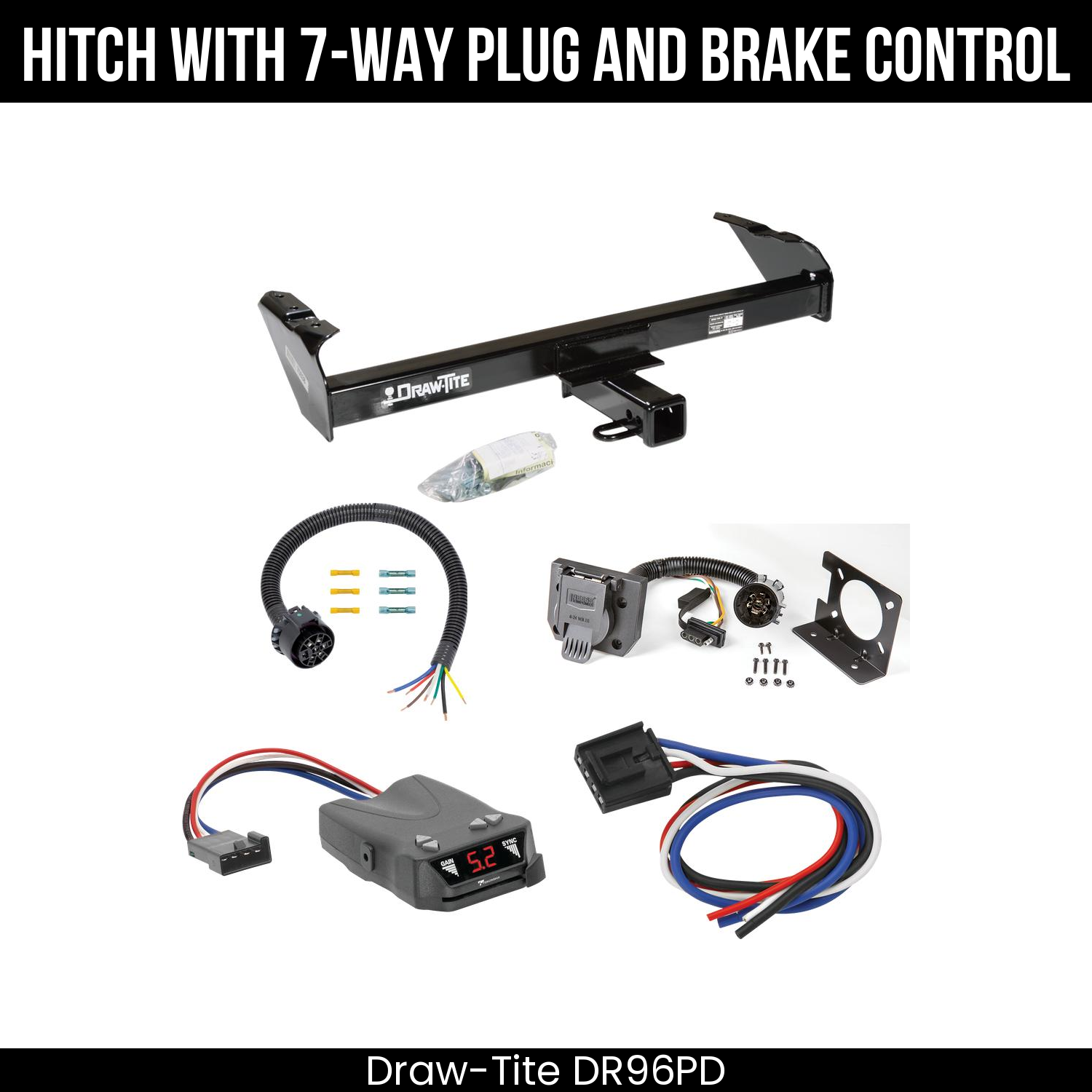 Trailer Hitch , 7-Way , Tekonsha Brakeman IV Brake Control