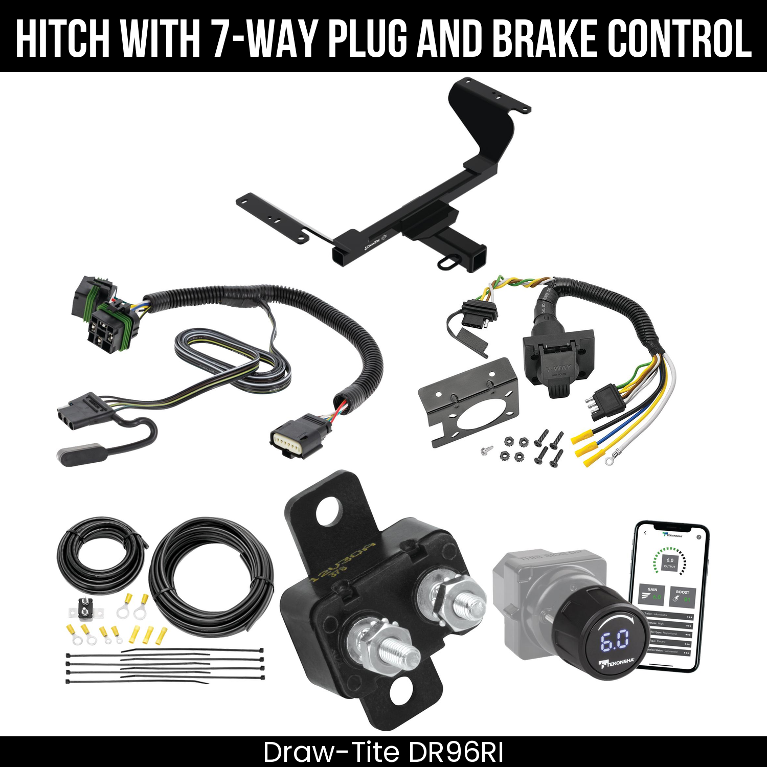 Draw Tite DR96RI Hitch With 7 Way Plug And Brake Control Bundle Featureimg