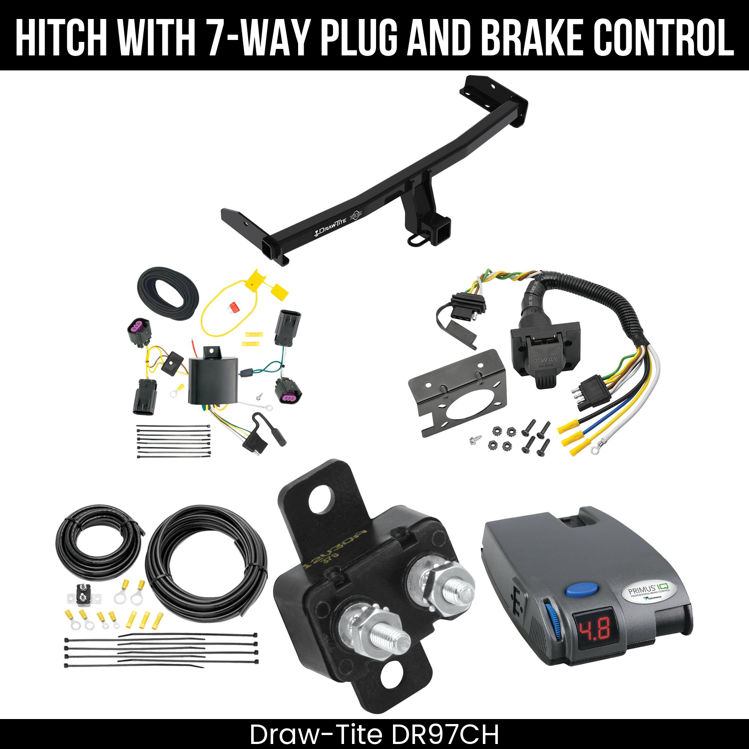 Trailer Hitch , 7-Way , Tekonsha Primus IQ Brake Control