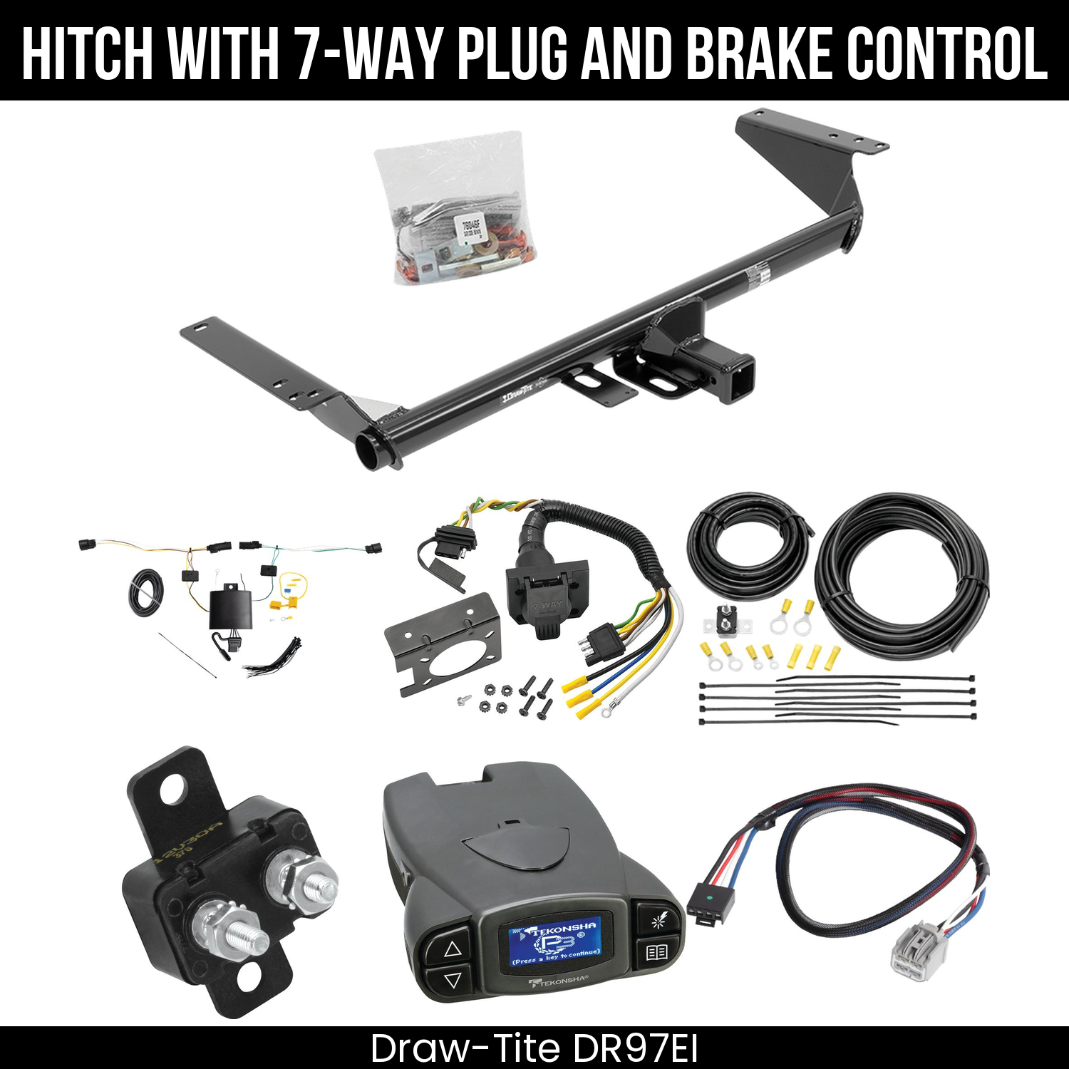 Draw Tite DR97EI Hitch With 7 Way Plug And Brake Control Bundle Featureimg