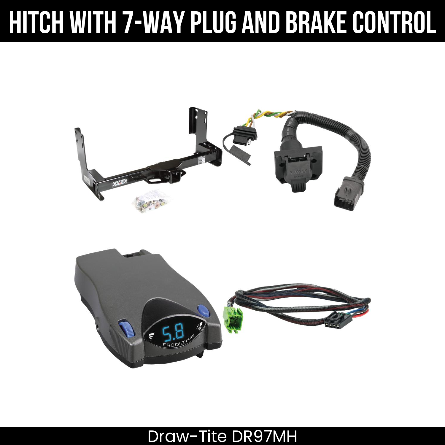 Trailer Hitch , 7-Way , Tekonsha Prodigy P2 Brake Control