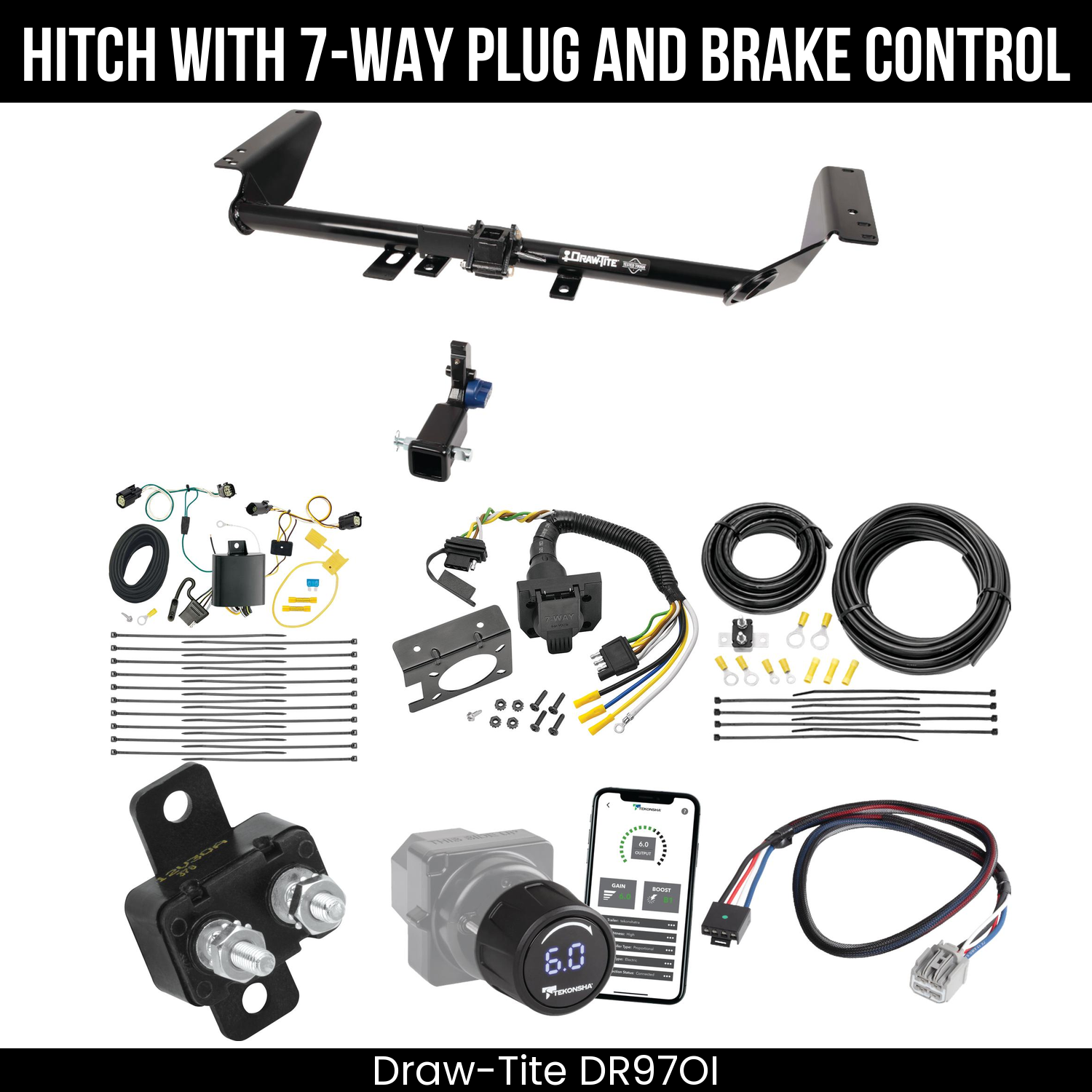Draw Tite DR97OI Hitch With 7 Way Plug And Brake Control Bundle Featureimg