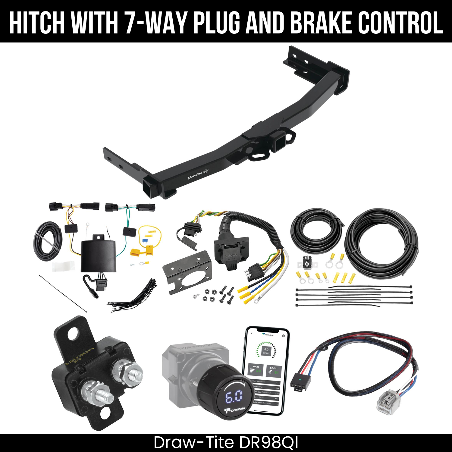 Draw Tite DR98QI Hitch With 7 Way Plug And Brake Control Bundle Featureimg