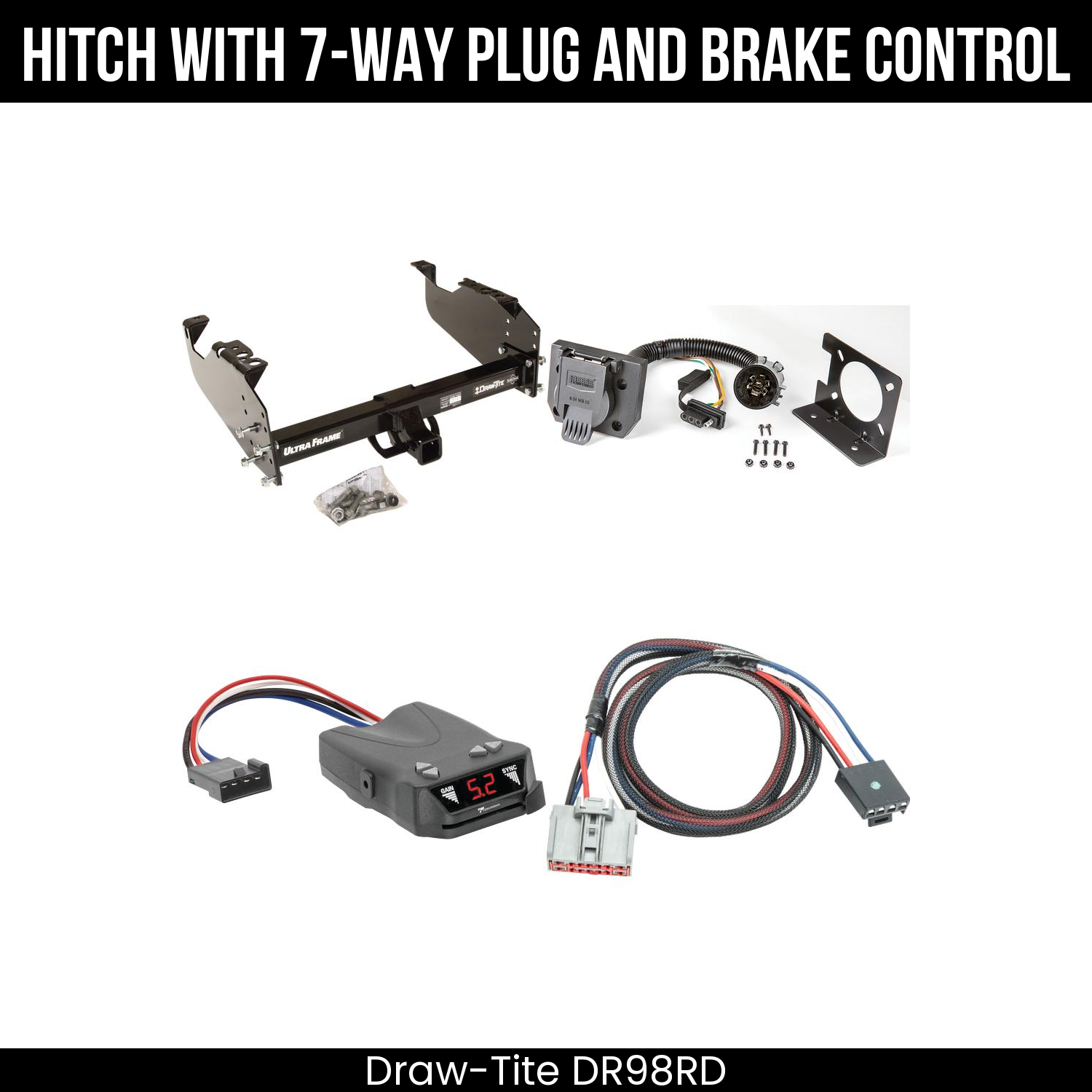 Trailer Hitch , 7-Way , Tekonsha Brakeman IV Brake Control