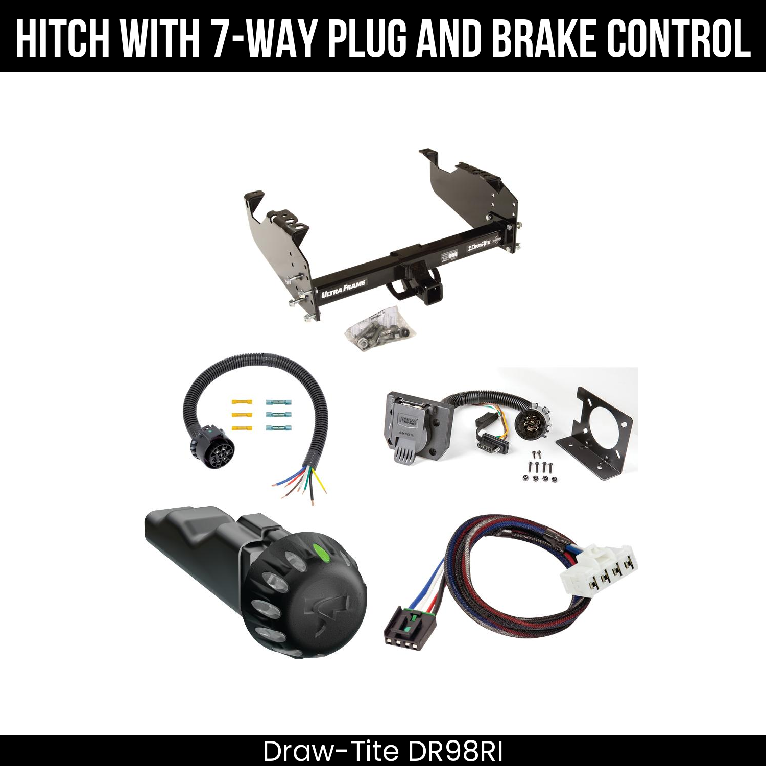 Draw Tite DR98RI Hitch With 7 Way Plug And Brake Control Bundle Featureimg