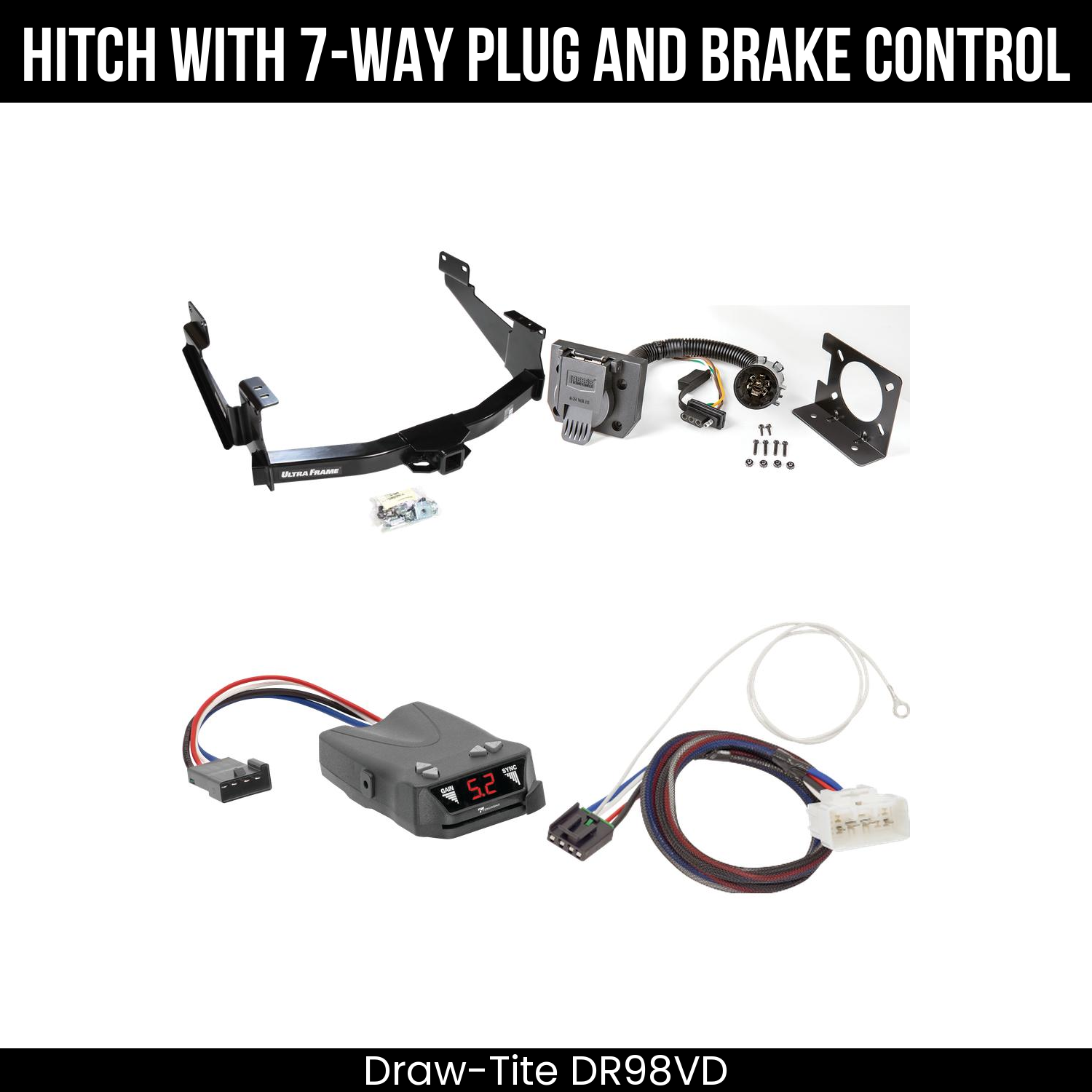 Trailer Hitch , 7-Way , Tekonsha Brakeman IV Brake Control