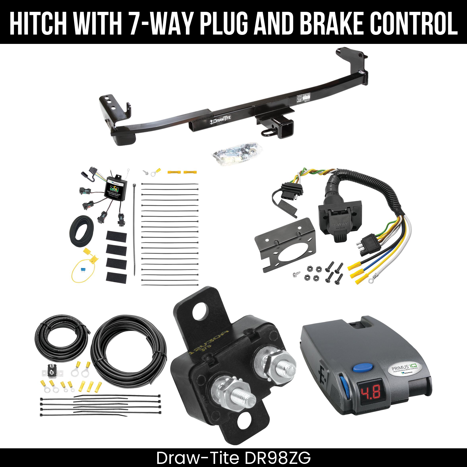Trailer Hitch , 7-Way , Tekonsha Primus IQ Brake Control