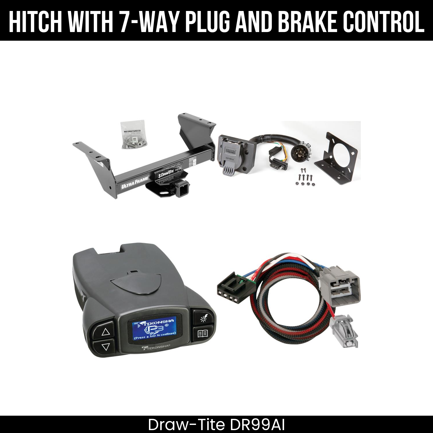 Trailer Hitch , 7-Way , Tekonsha Prodigy P3 Brake Control