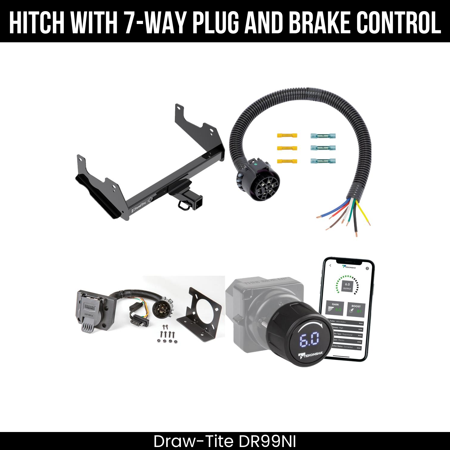 Draw Tite DR99NI Hitch With 7 Way Plug And Brake Control Bundle Featureimg