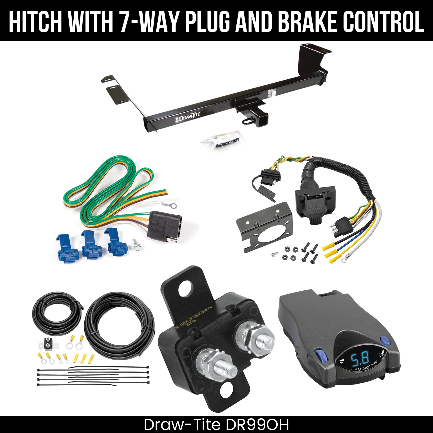 Trailer Hitch , 7-Way , Tekonsha Prodigy P2 Brake Control