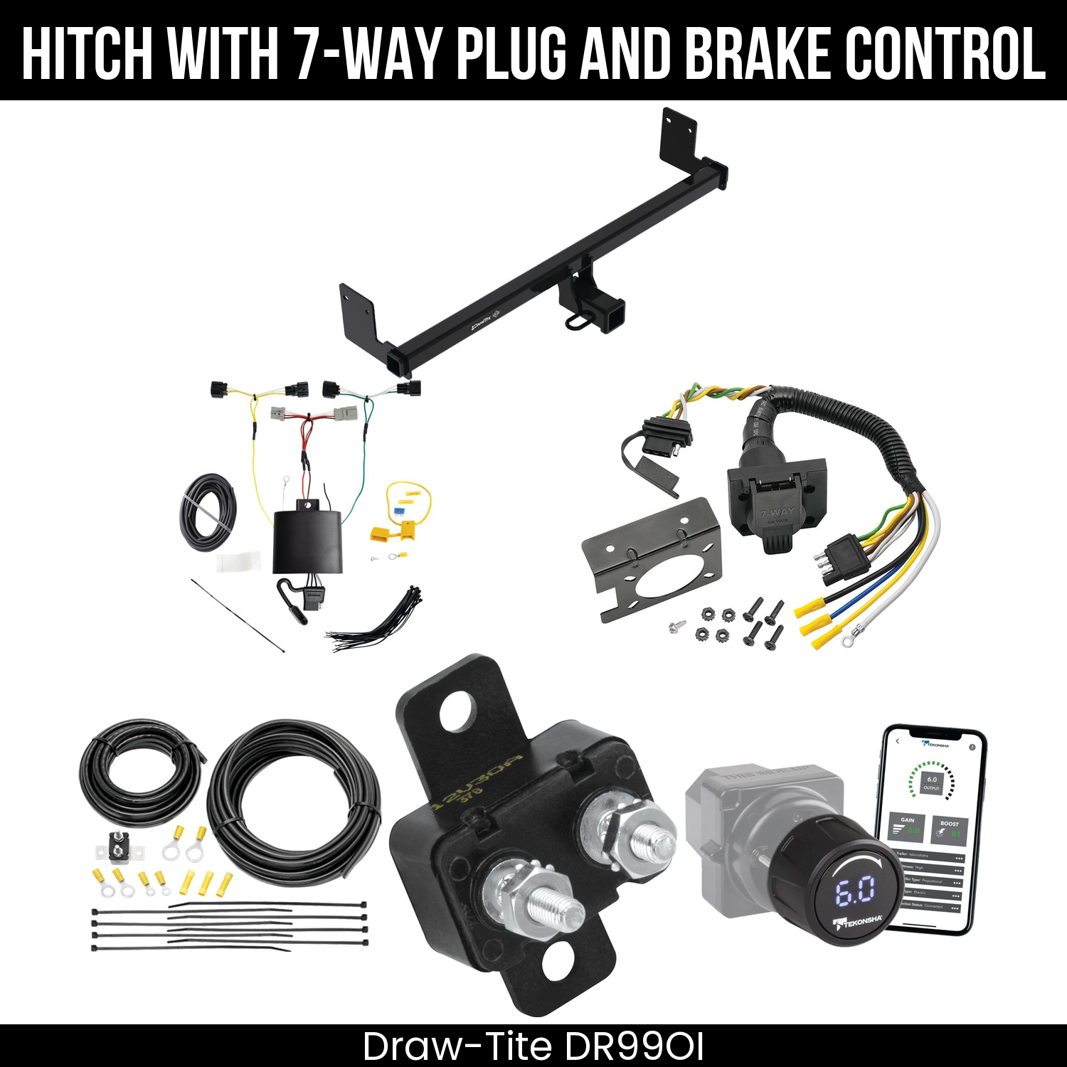 Draw Tite DR99OI Hitch With 7 Way Plug And Brake Control Bundle Featureimg