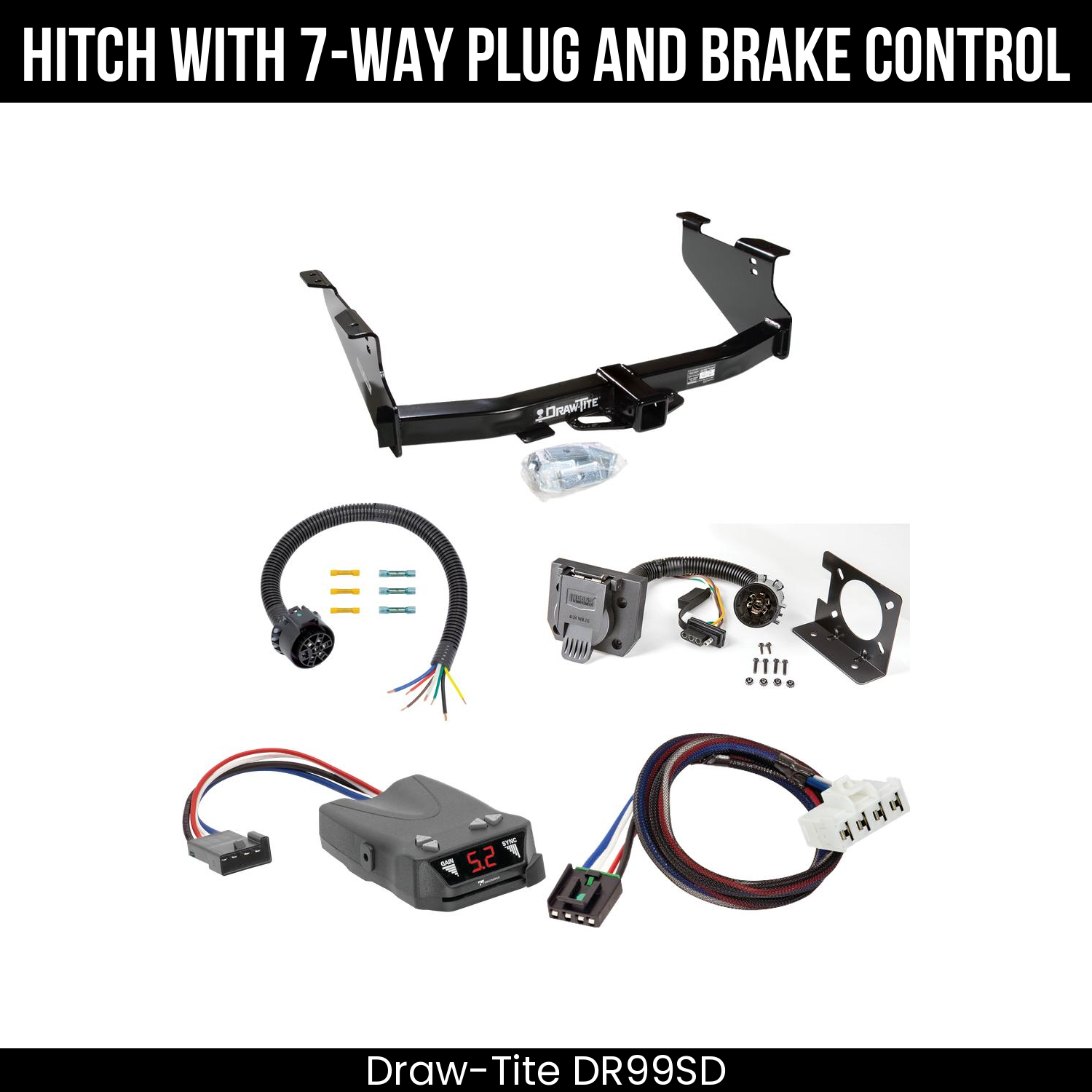 Trailer Hitch , 7-Way , Tekonsha Brakeman IV Brake Control