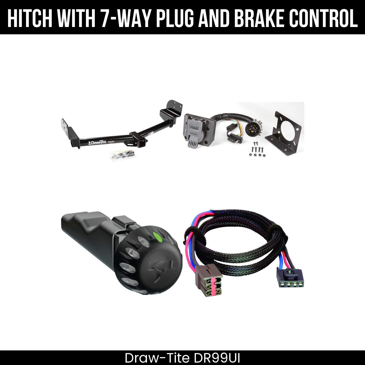Draw Tite DR99UI Hitch With 7 Way Plug And Brake Control Bundle Featureimg