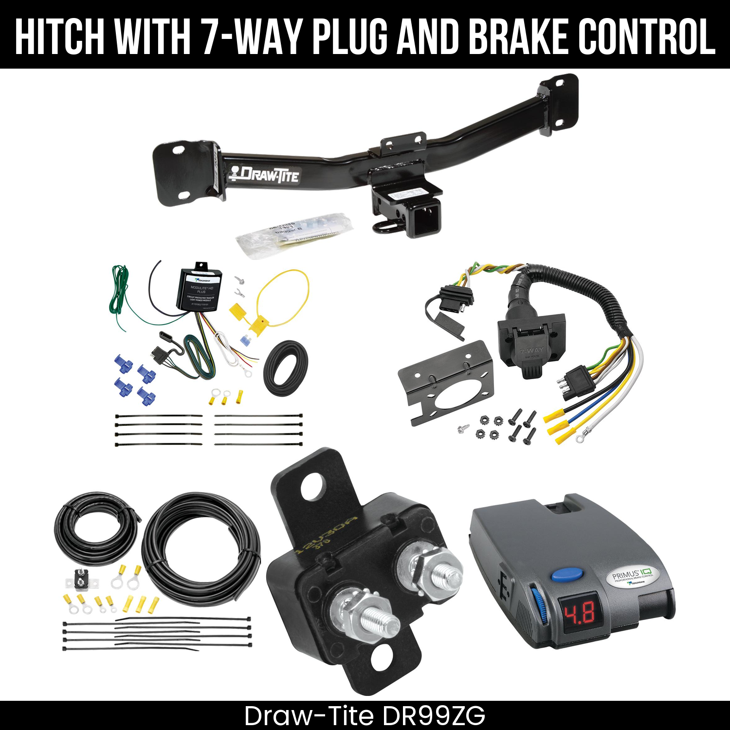 Trailer Hitch , 7-Way , Tekonsha Primus IQ Brake Control