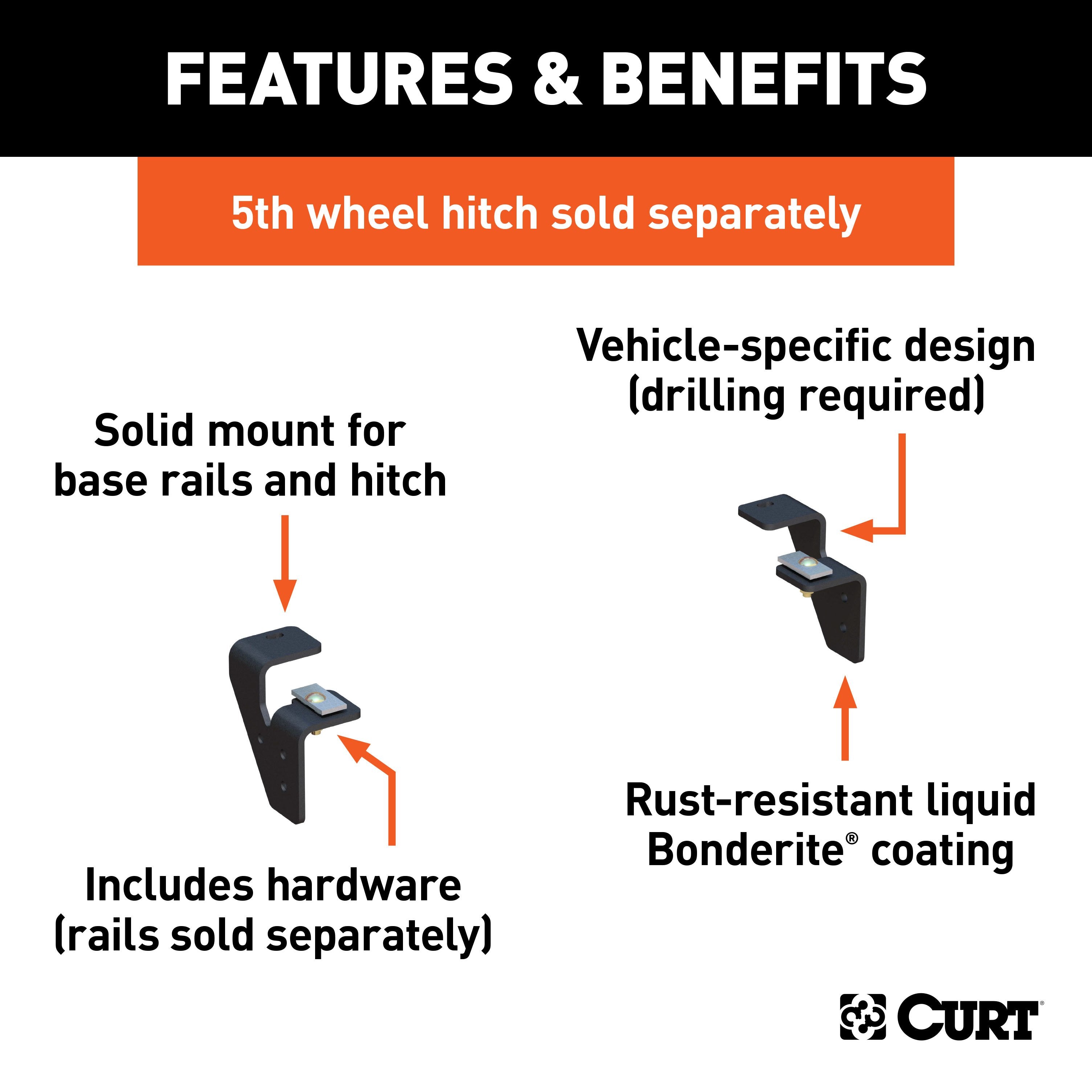 Semi-Custom 5th Wheel Brackets,Universal 5th Wheel Base Rails,Replacement Base Legs,E16 5th Wheel Hitch Head