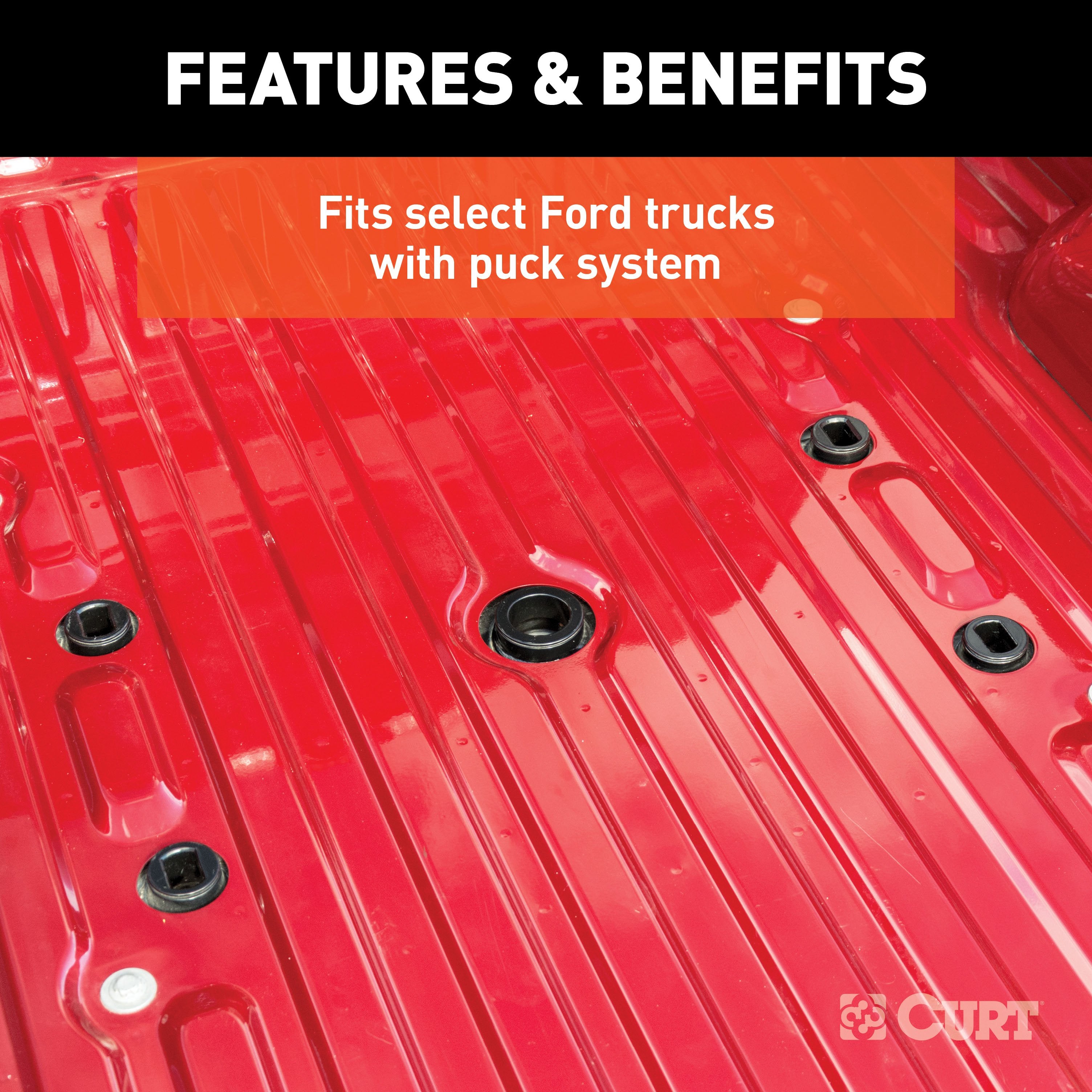 Curt E16 Slide Bar Jaw Sliding 5th Wheel Trailer Hitch for 2011-2025 Ford F250 F350 with 6-3/4' Bed - For Short Beds (16K Towing Capacity) CU43CA