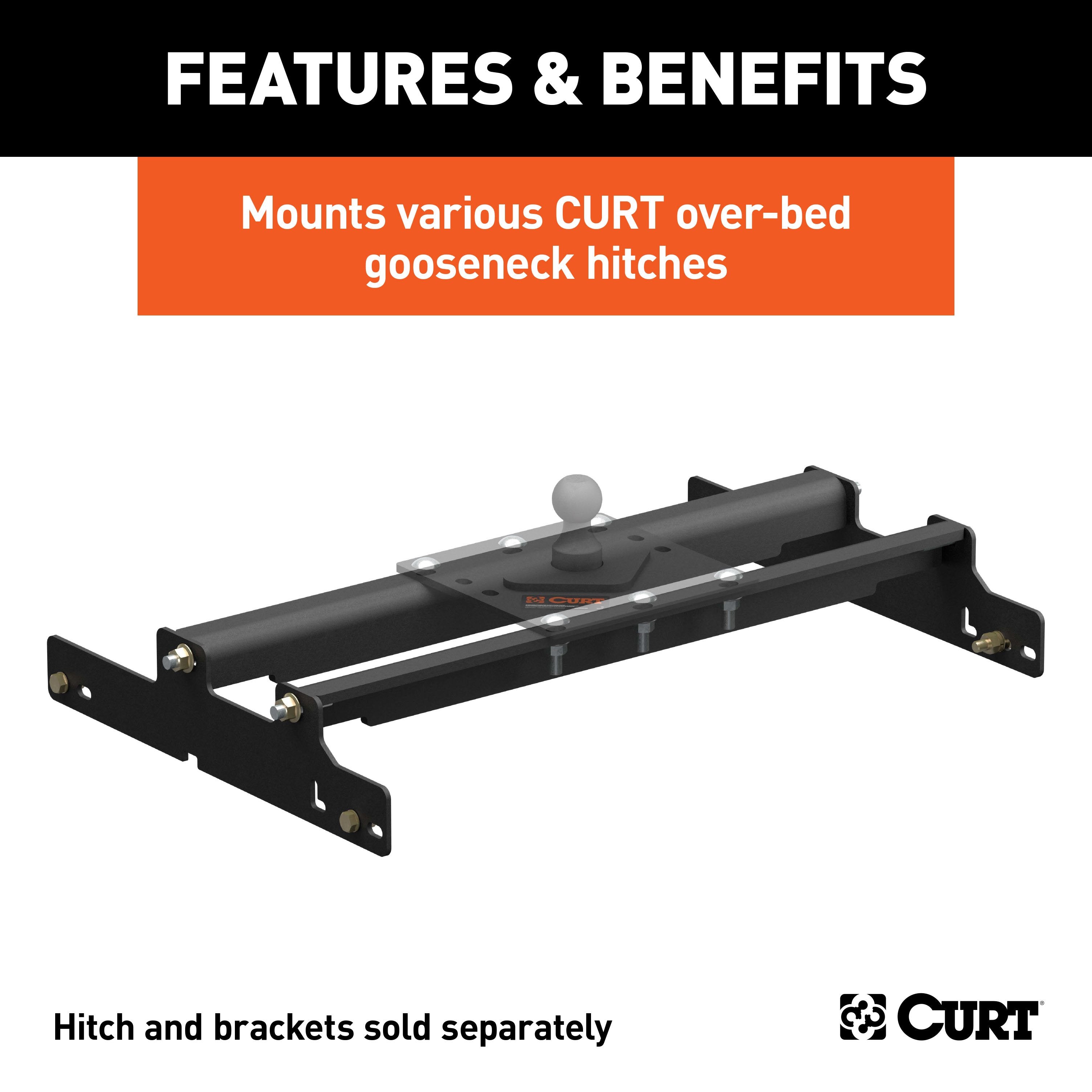Over-Bed Gooseneck Install Brackets,Universal Gooseneck Rail Kit